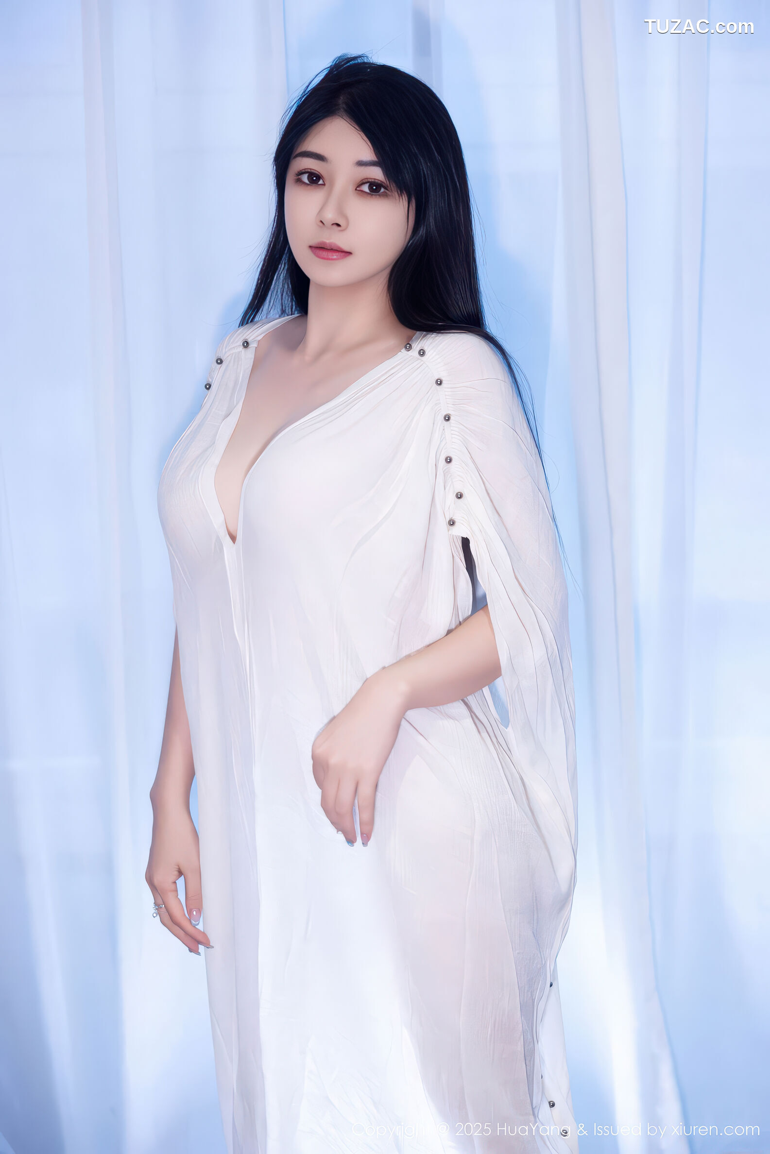 HuaYang花漾-653-凯竹法师-轻透白色连衣裙肉丝-2025.12.29
