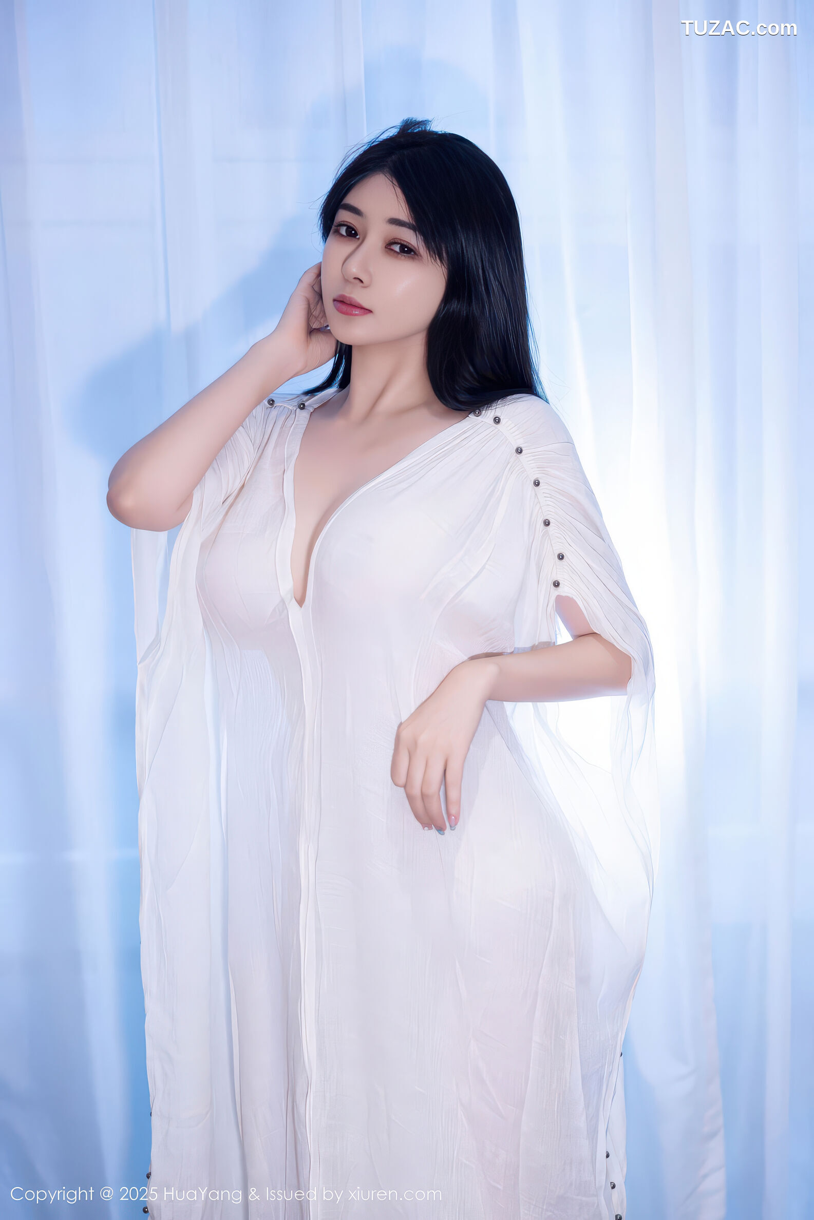 HuaYang花漾-653-凯竹法师-轻透白色连衣裙肉丝-2025.12.29