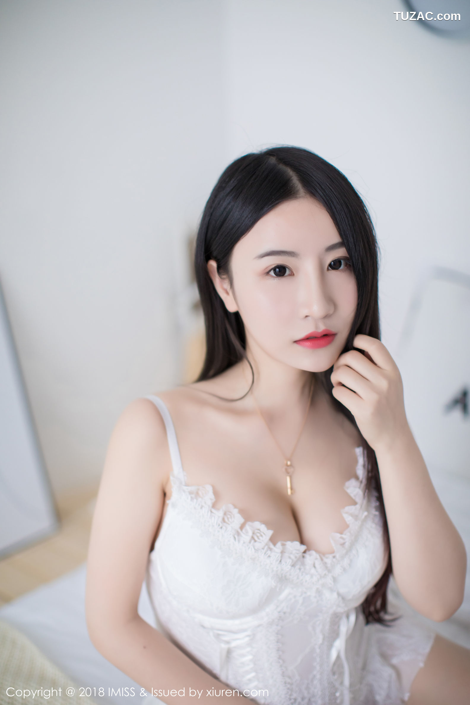 IMiss爱蜜社-236-绯月樱-吊带白色蕾丝内衣