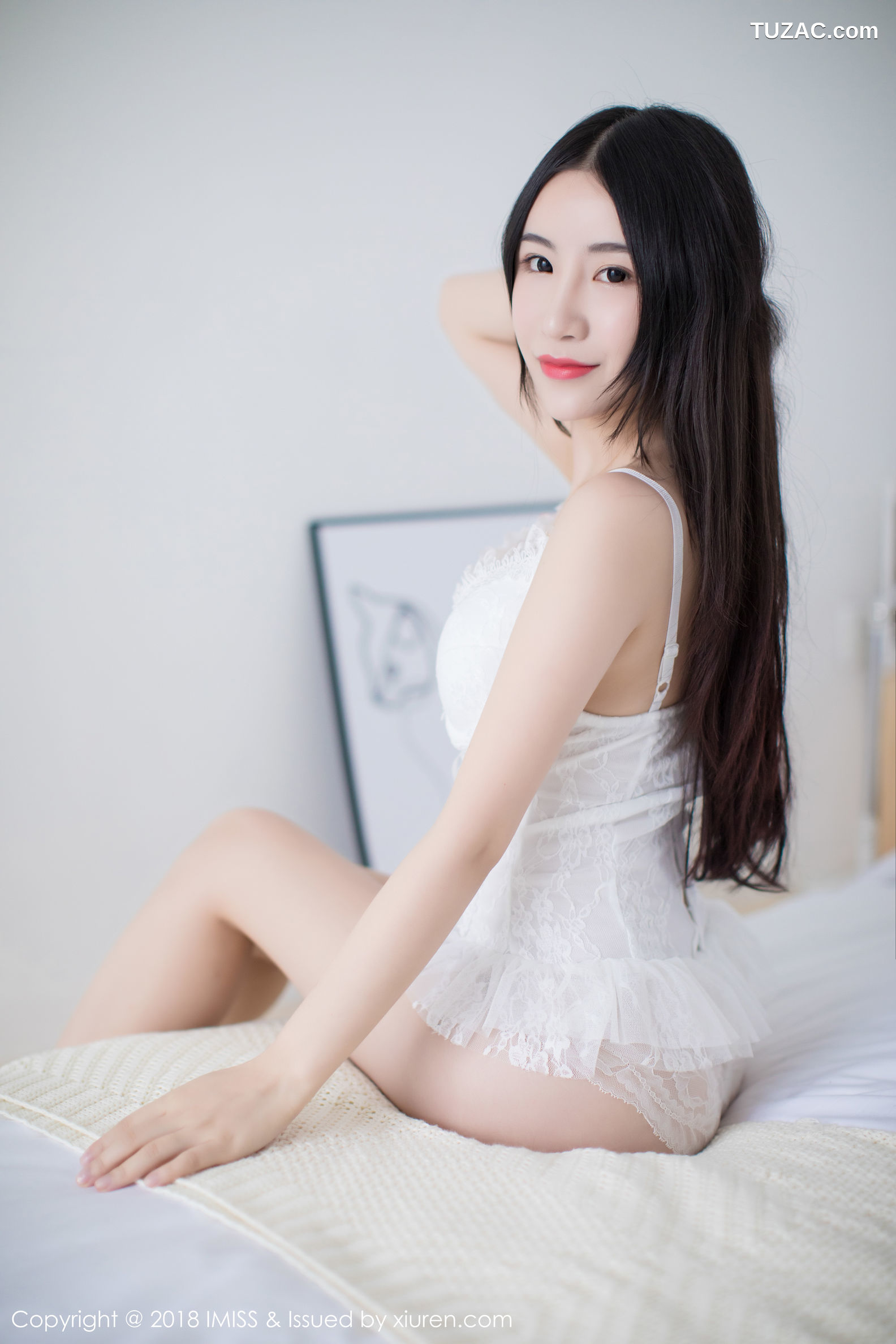 IMiss爱蜜社-236-绯月樱-吊带白色蕾丝内衣