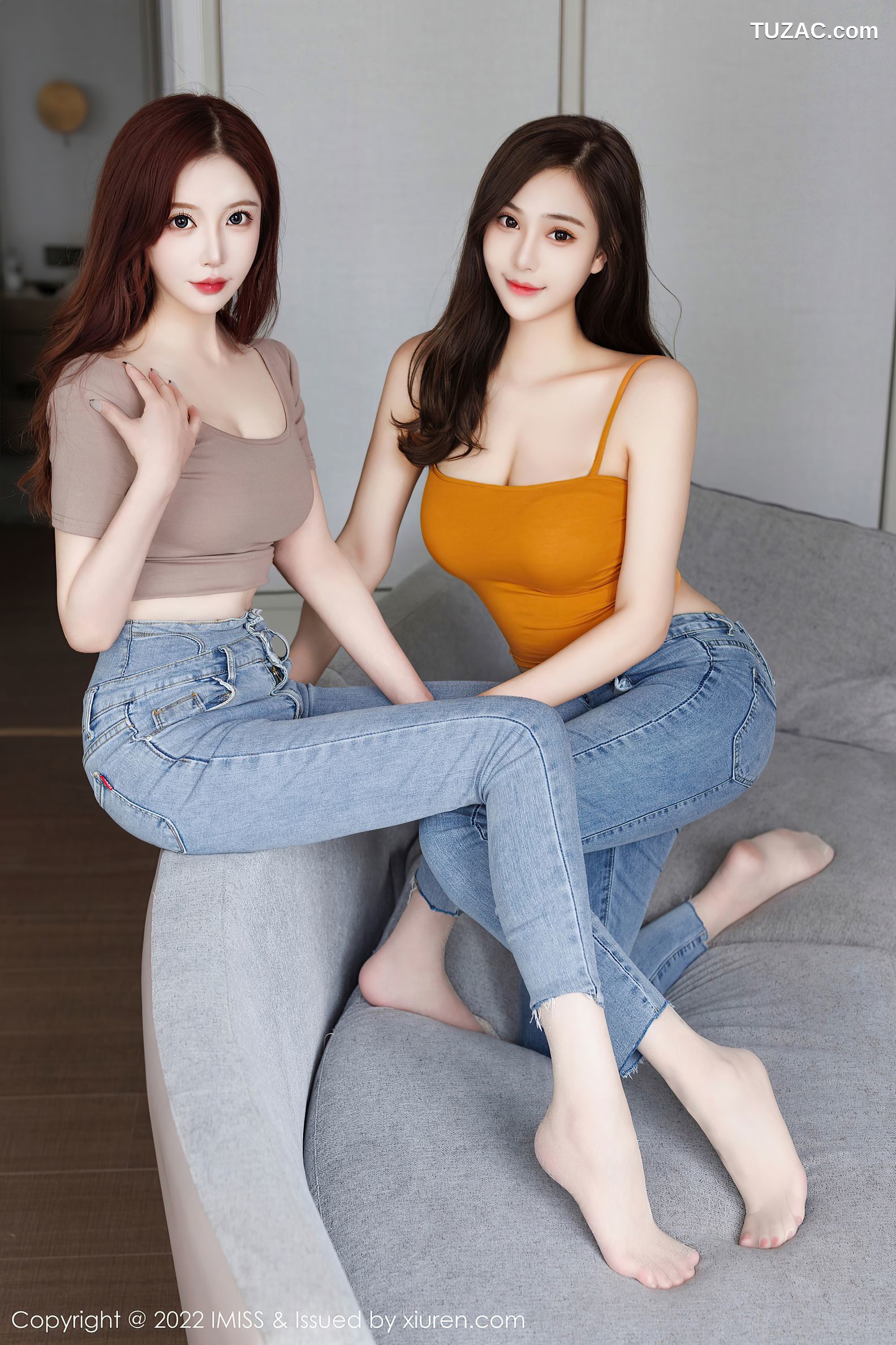 IMiss爱蜜社-697-Lavinia肉肉-LindaLinda-模特合集-吊带衫牛仔裤性感内衣-2022.09.08