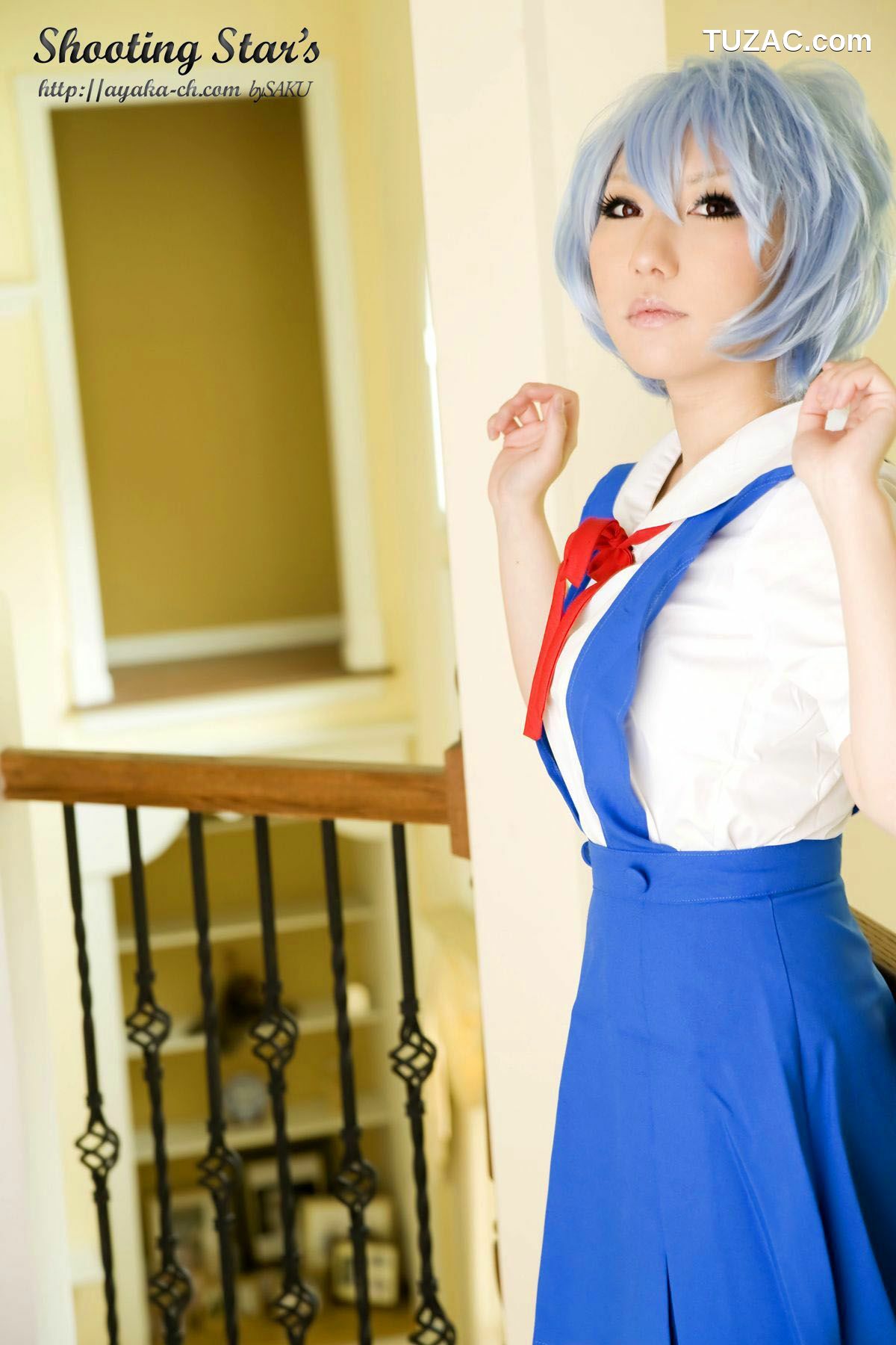 日本CosPlay_サク (绫香) 《Shinseiki Evangelion》Ayanami Rei 写真集[130P]