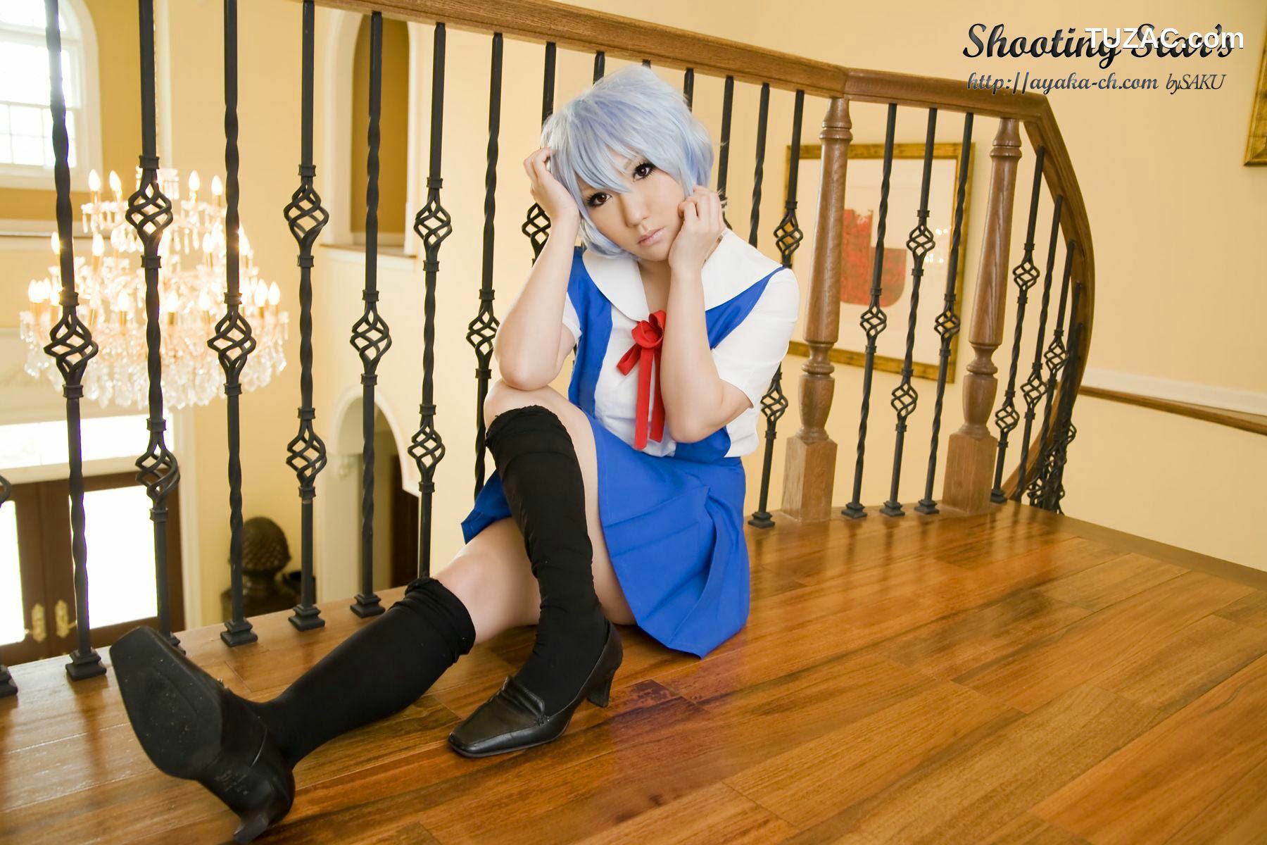 日本CosPlay_サク (绫香) 《Shinseiki Evangelion》Ayanami Rei 写真集[130P]