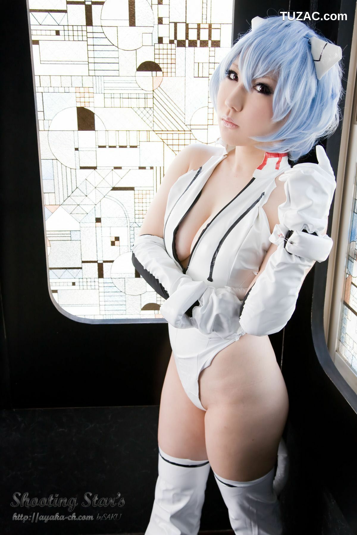 日本CosPlay_サク (绫香) 《Shinseiki Evangelion》Ayanami Rei 写真集[130P]