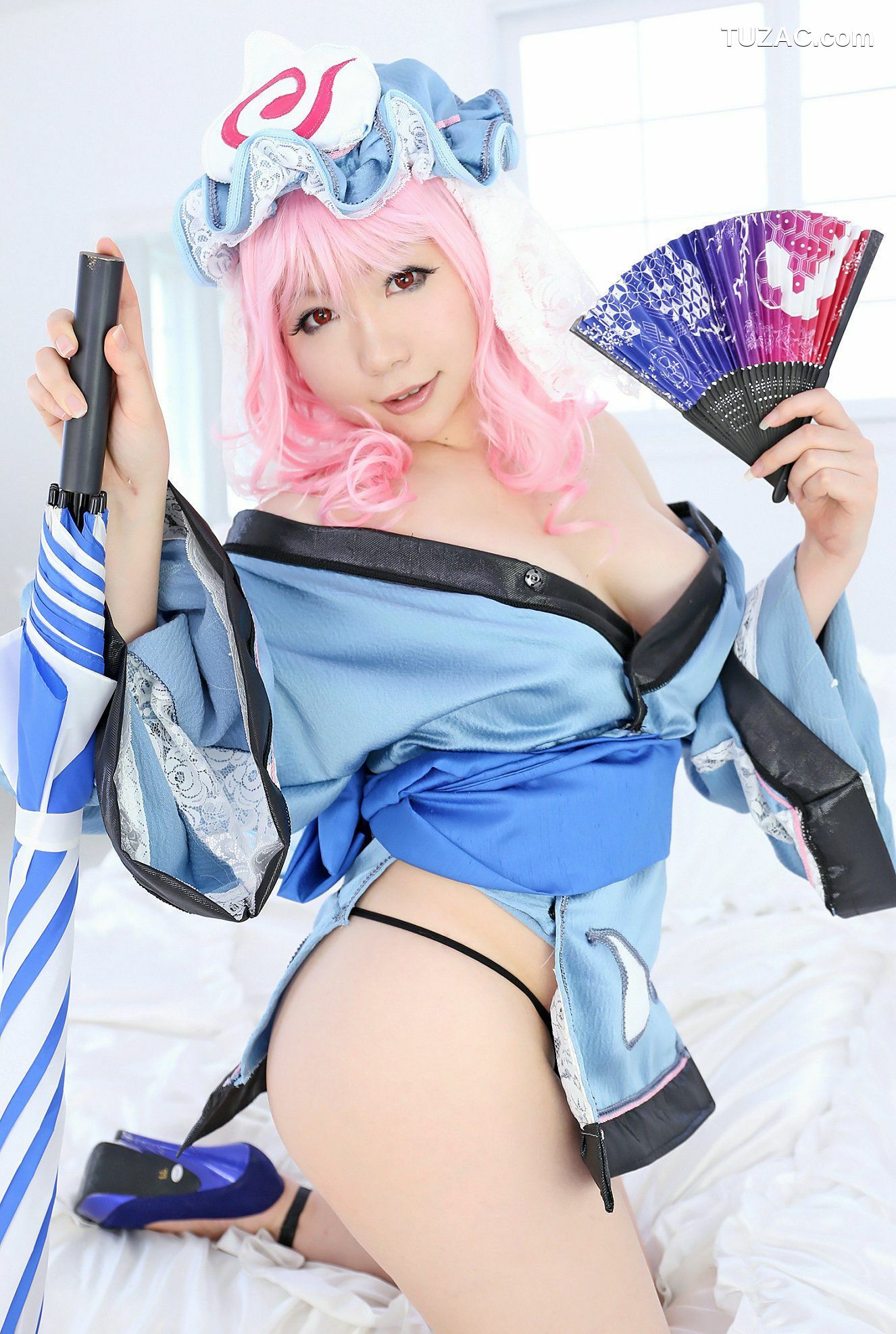 日本CosPlay_日暮りん 《Touhou Project》 Saigyouji Yuyuko 西行寺幽幽子 写真集[90P]