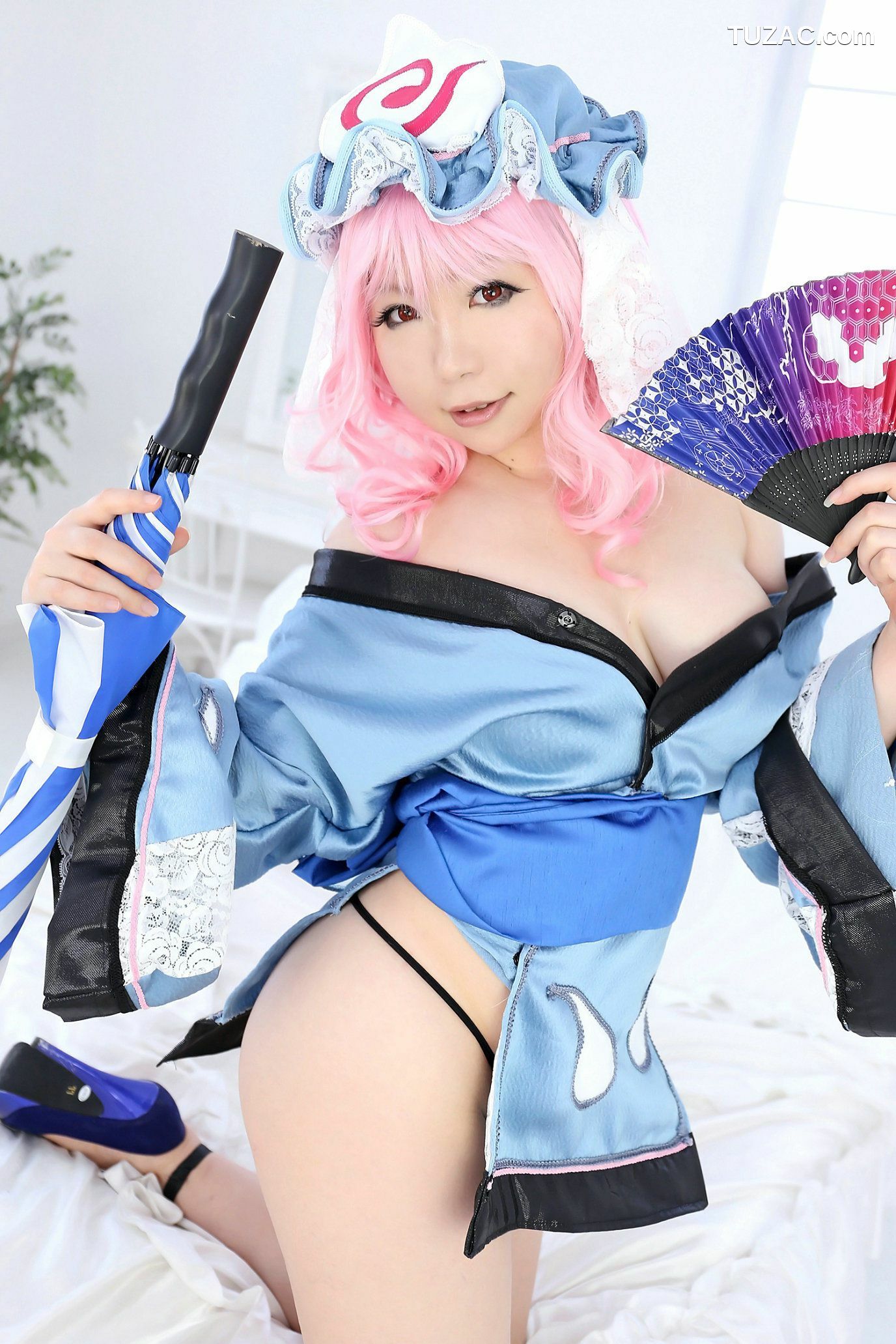 日本CosPlay_日暮りん 《Touhou Project》 Saigyouji Yuyuko 西行寺幽幽子 写真集[90P]