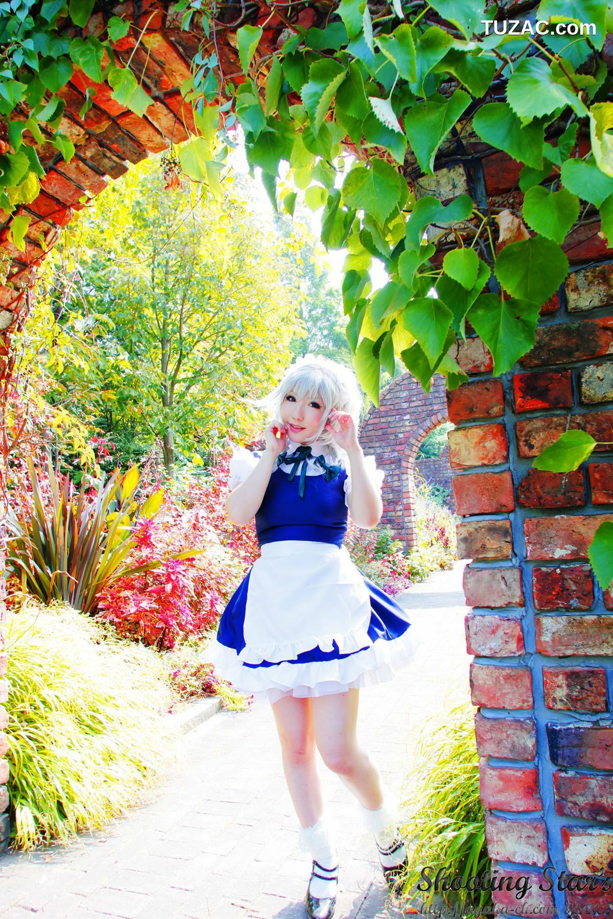 日本CosPlay_绫香サク (サク綾香 Saku Ayaka)《東方Project》Izayoi Sakuya + Patchouli Knowledge 写真集[120P]