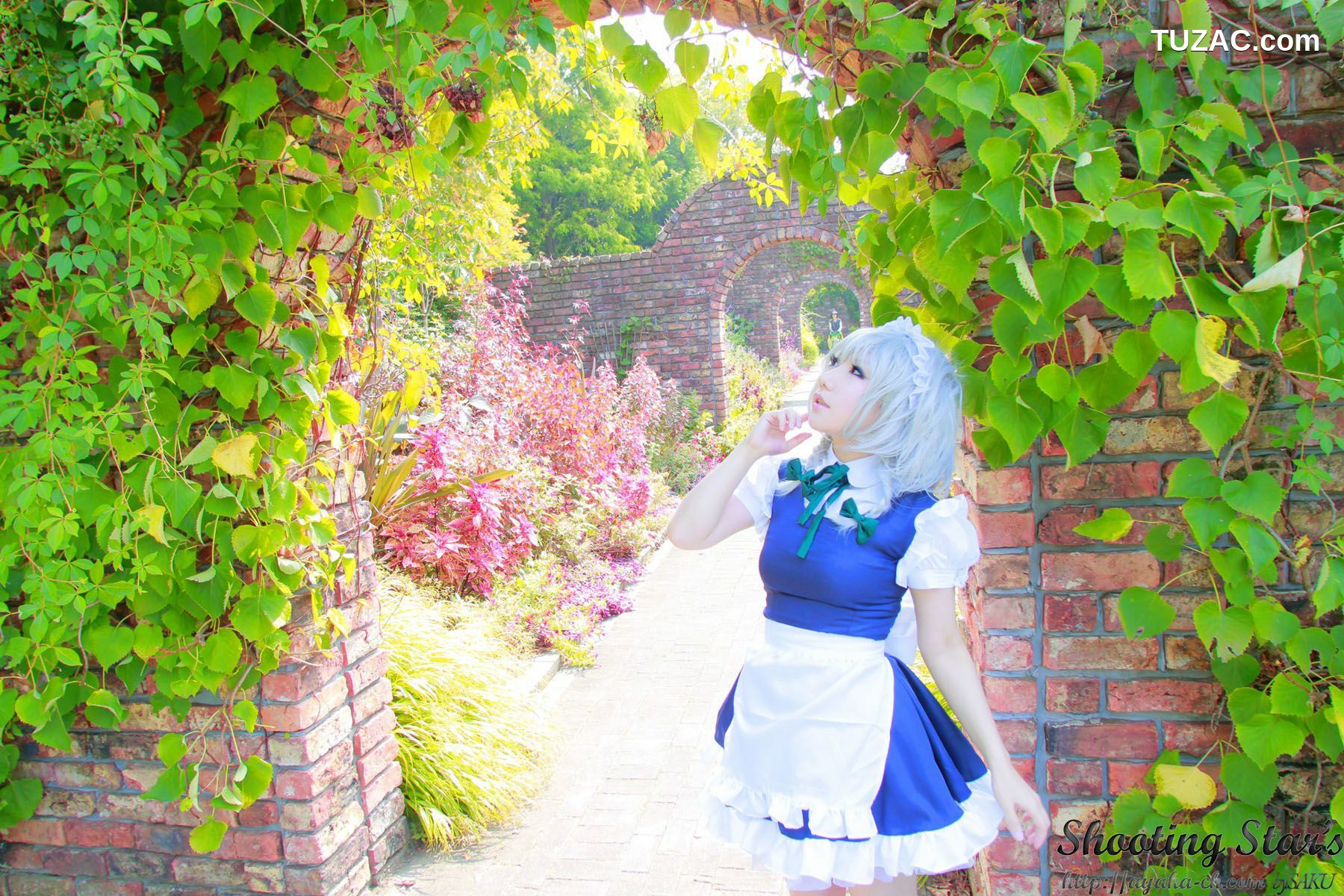 日本CosPlay_绫香サク (サク綾香 Saku Ayaka)《東方Project》Izayoi Sakuya + Patchouli Knowledge 写真集[120P]