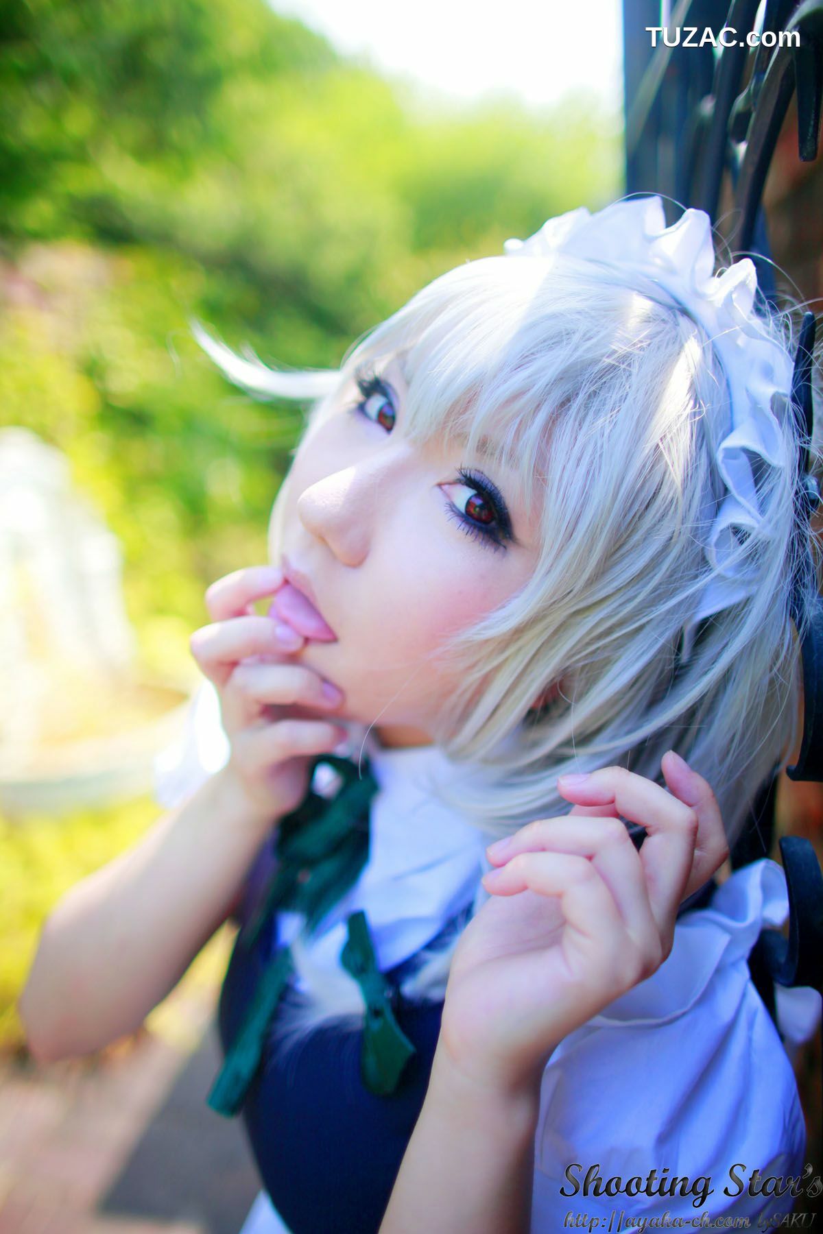 日本CosPlay_绫香サク (サク綾香 Saku Ayaka)《東方Project》Izayoi Sakuya + Patchouli Knowledge 写真集[120P]