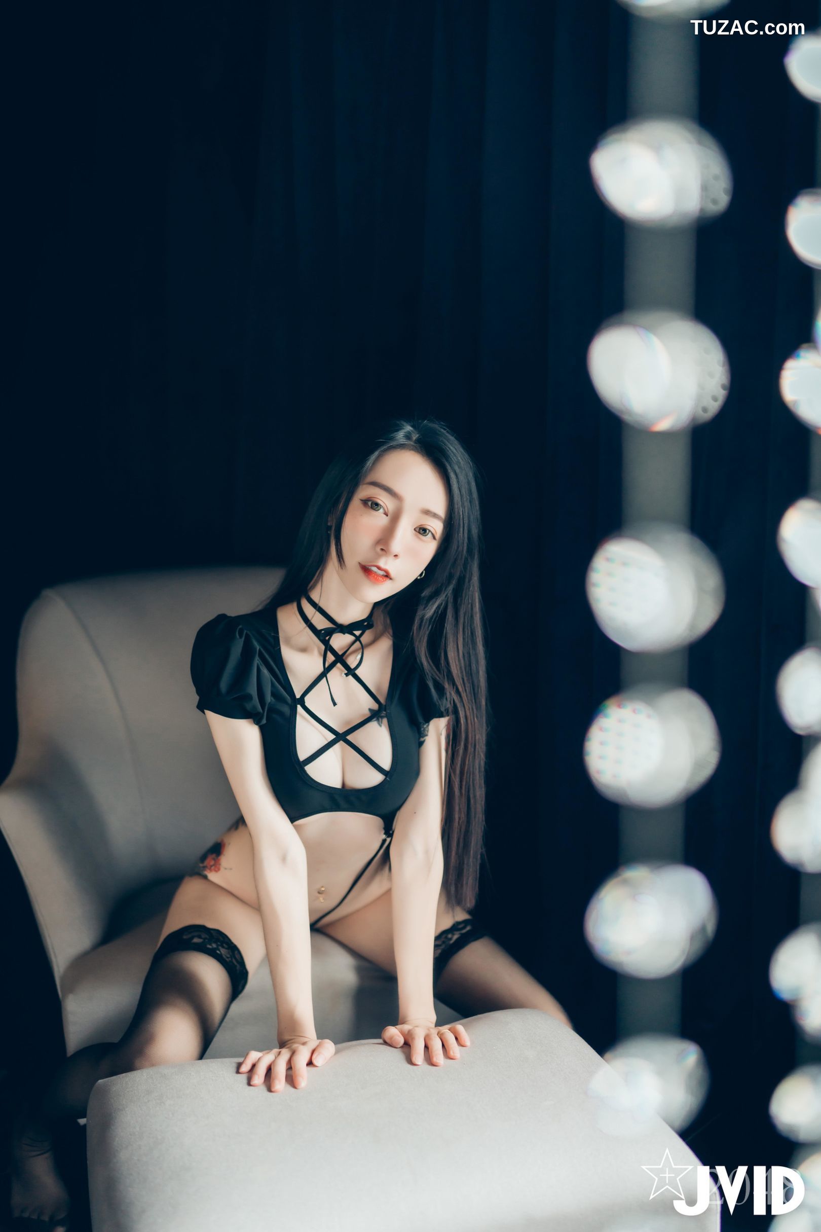 JVID-飄飄-最高の女神-黑超猛激白透睡衣-No.542