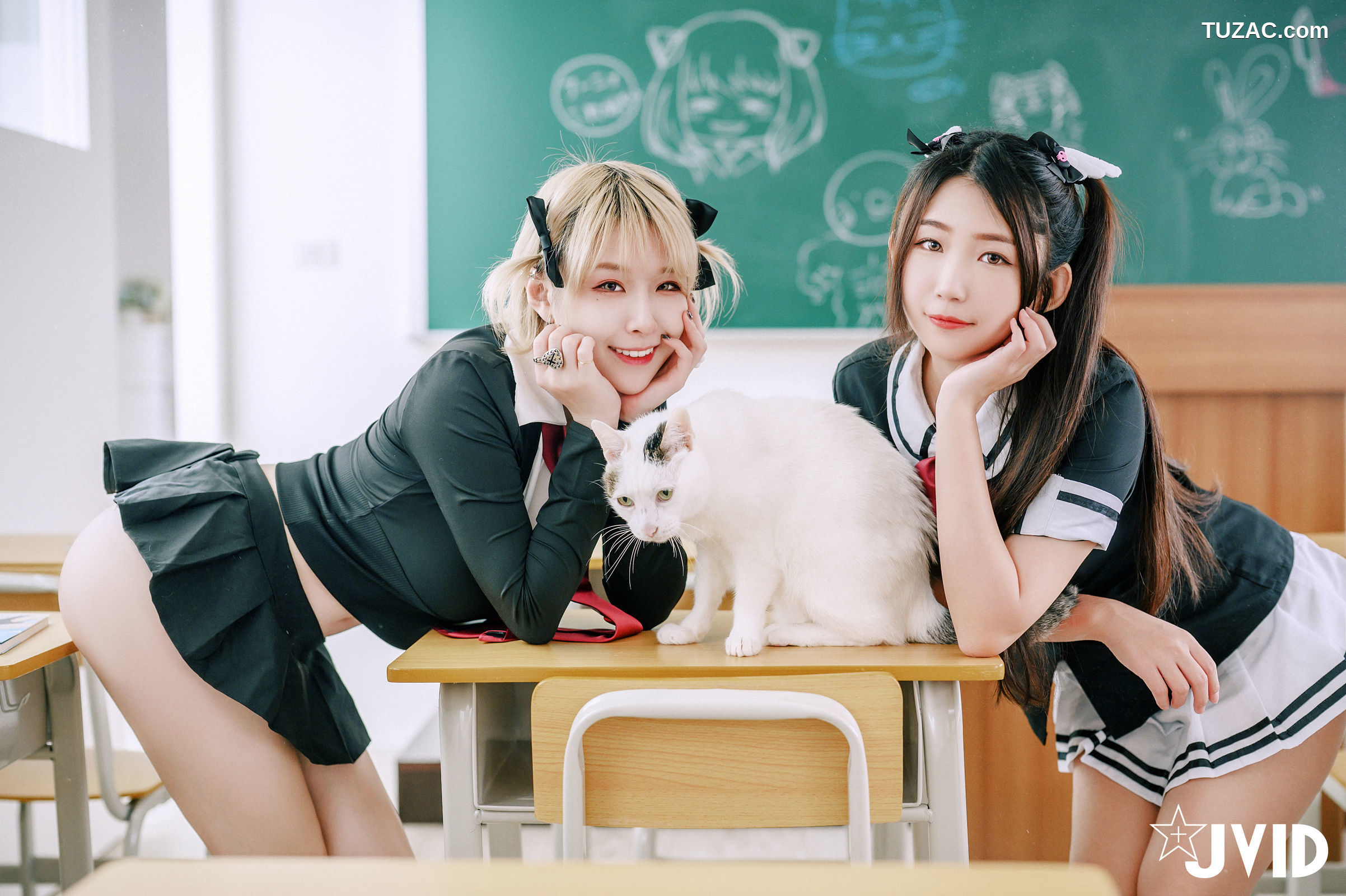 JVID-黎菲儿-黎茉-情欲校园补考日-女学生在教室嬉闹-相互探索身体-性欲高涨-2023.03.27