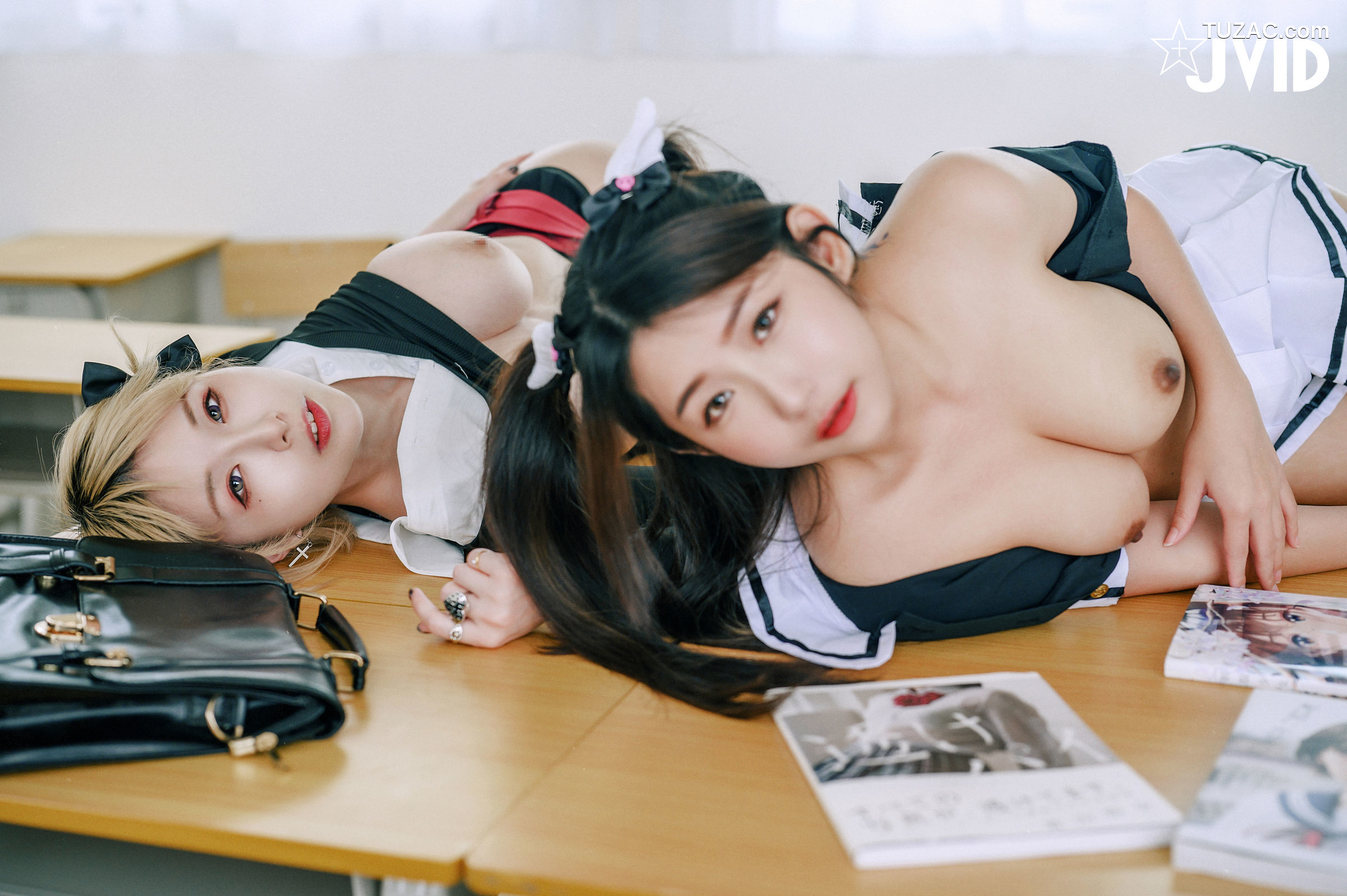 JVID-黎菲儿-黎茉-情欲校园补考日-女学生在教室嬉闹-相互探索身体-性欲高涨-2023.03.27