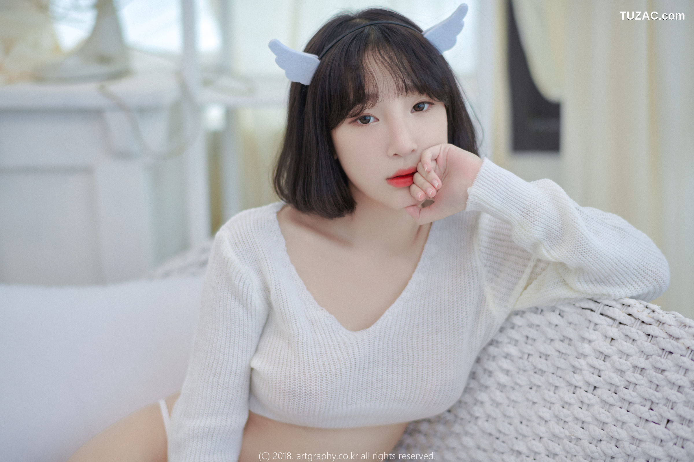 姜仁卿-ARTGRAVIA-039-白猫少女-奶牛尤物-Inkyung