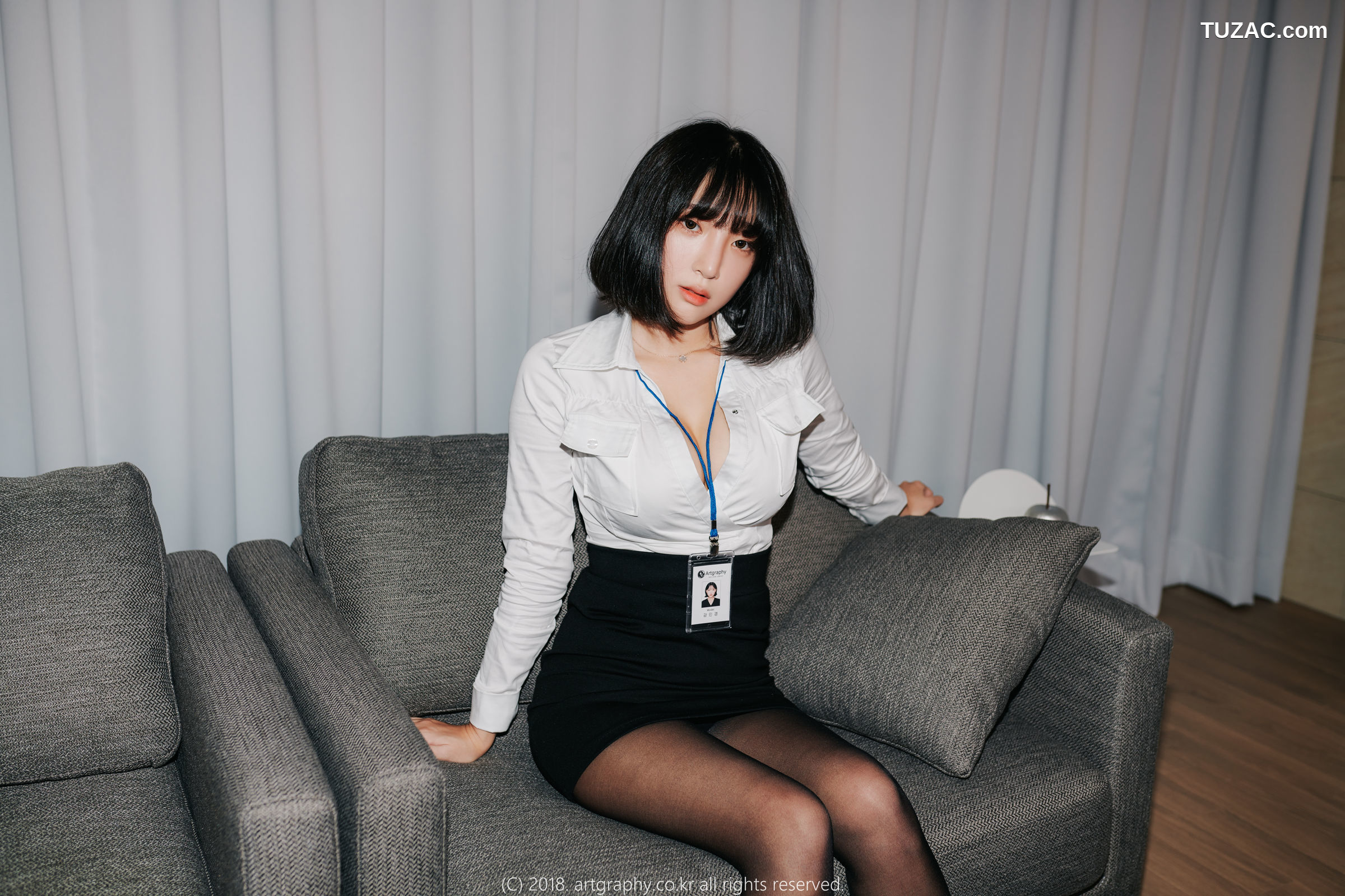 姜仁卿-ARTGRAVIA-042-黑丝制服-女仆诱惑-Inkyung