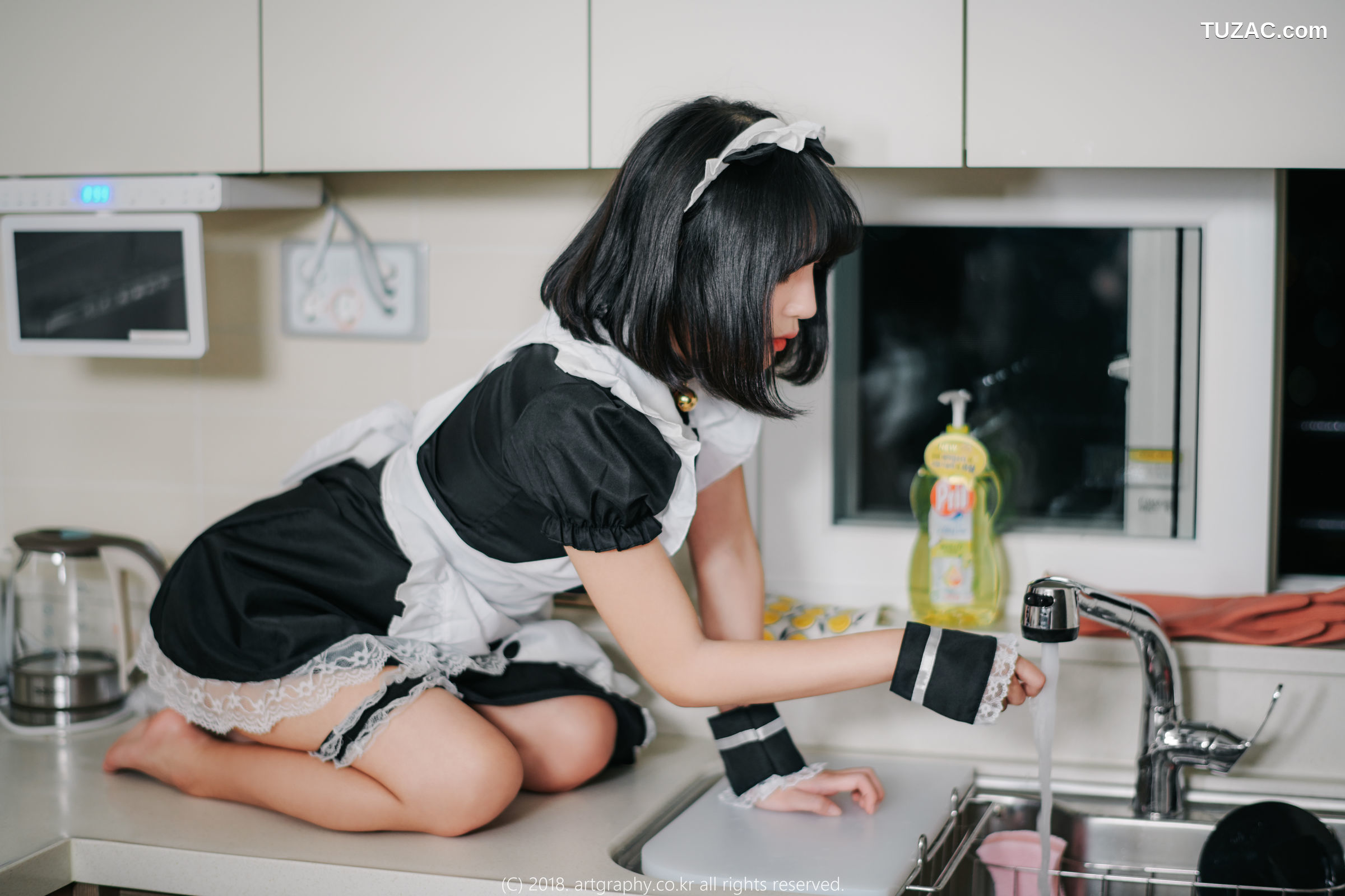 姜仁卿-ARTGRAVIA-042-黑丝制服-女仆诱惑-Inkyung