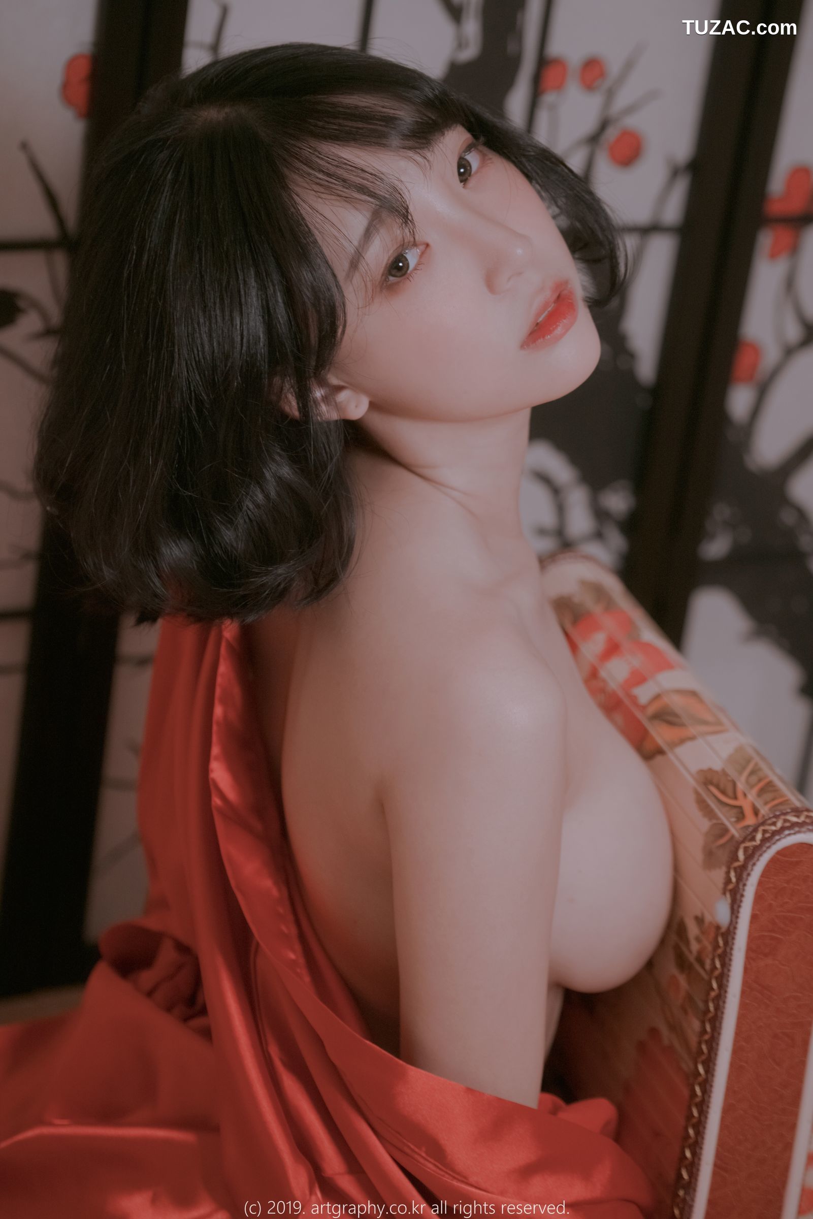 姜仁卿-ARTGRAVIA-069-透视睡衣-红色睡袍-Inkyung