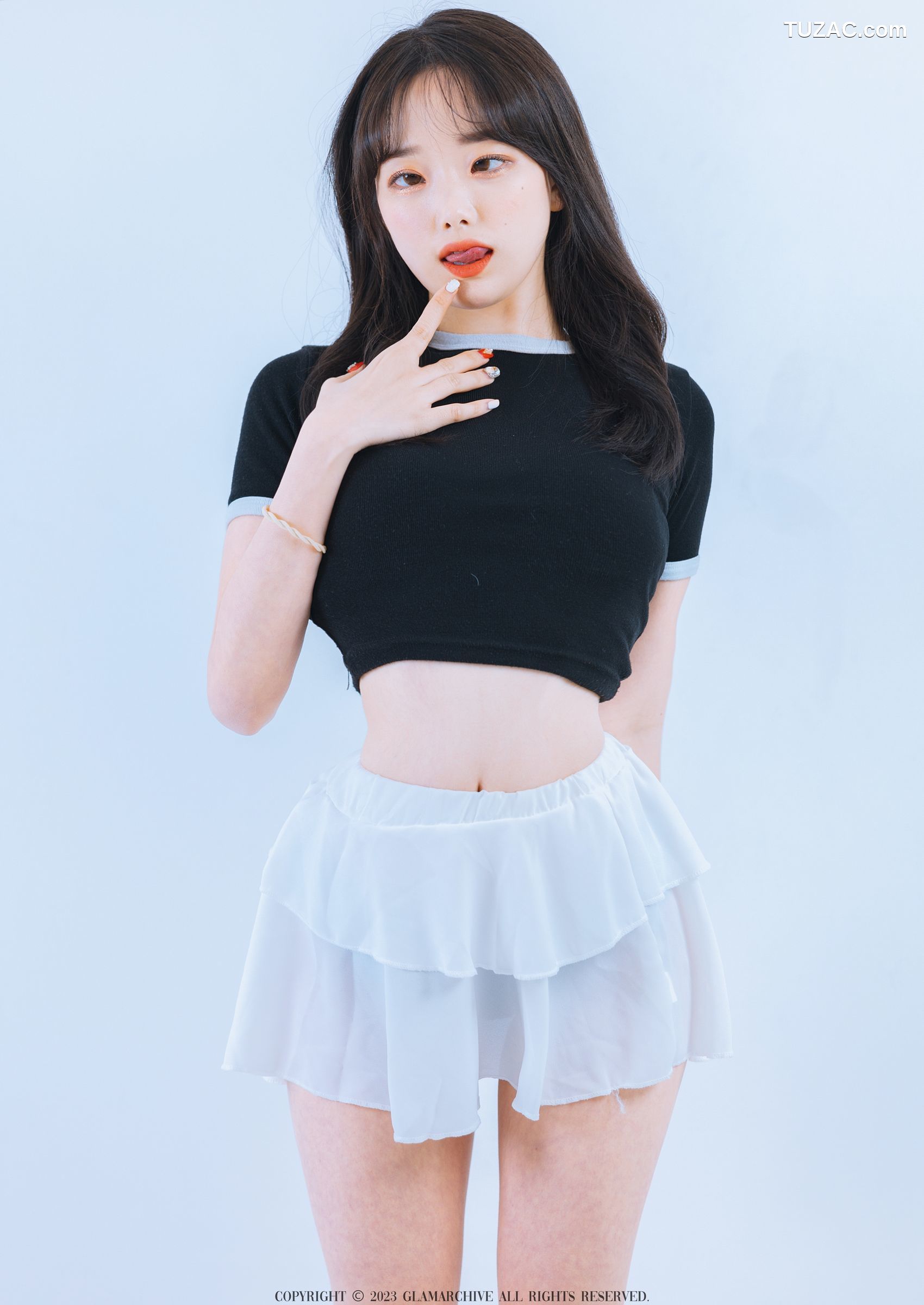 韩国美女-BAEK-SUL-TANG-短T短裙-CROBTOP-SKIRT-GlamARchive