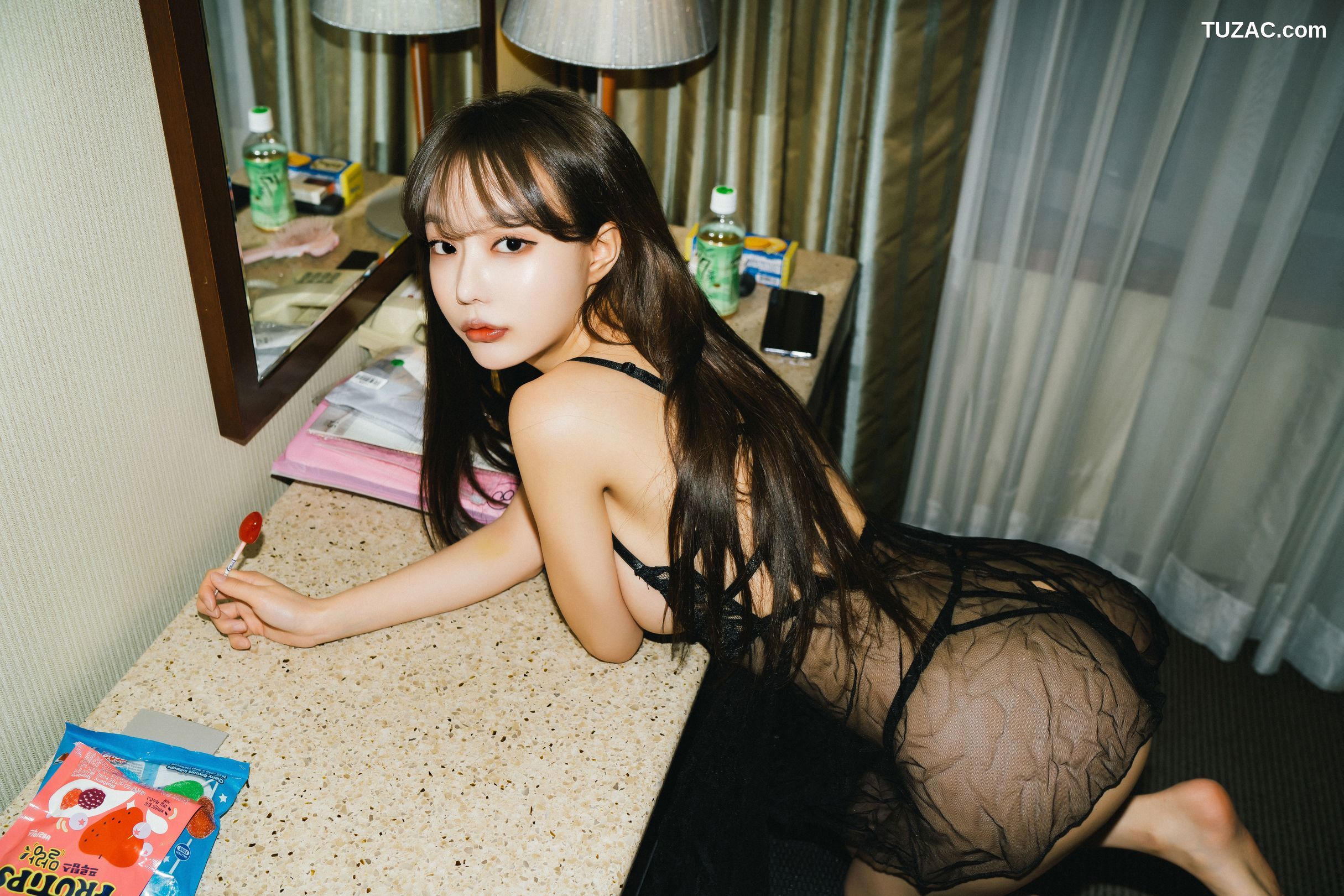 韩国美女-Jucy-吃棒棒糖的小女孩-无圣光-Candy-girl-Moon-Night-Snap