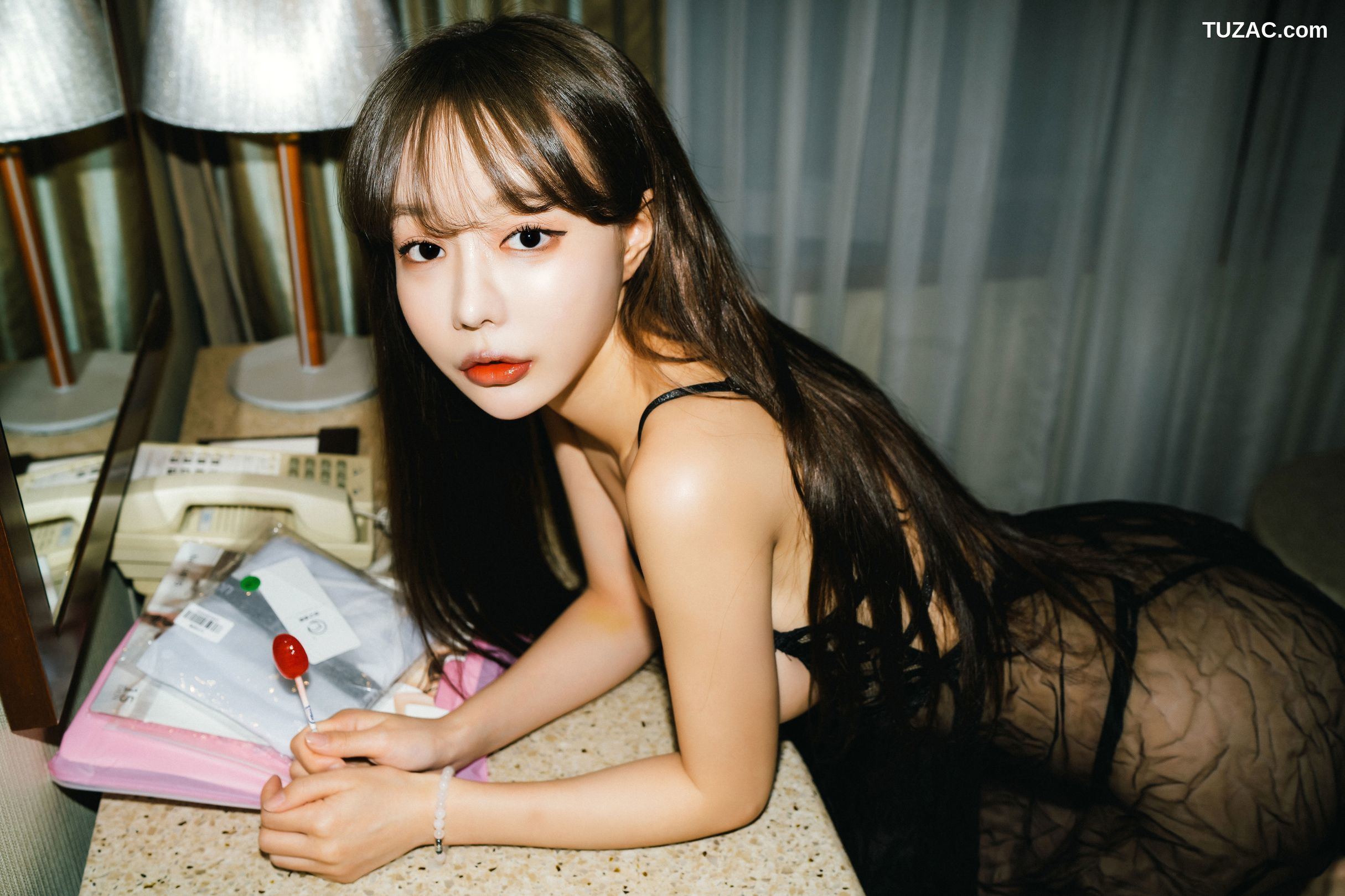 韩国美女-Jucy-吃棒棒糖的小女孩-无圣光-Candy-girl-Moon-Night-Snap