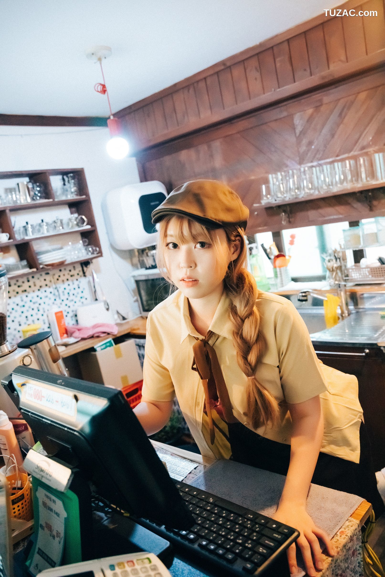 韩国美女-Mozzi-모찌-咖啡店性感侍者-Cafe-Mozzi-无圣光-Loozy