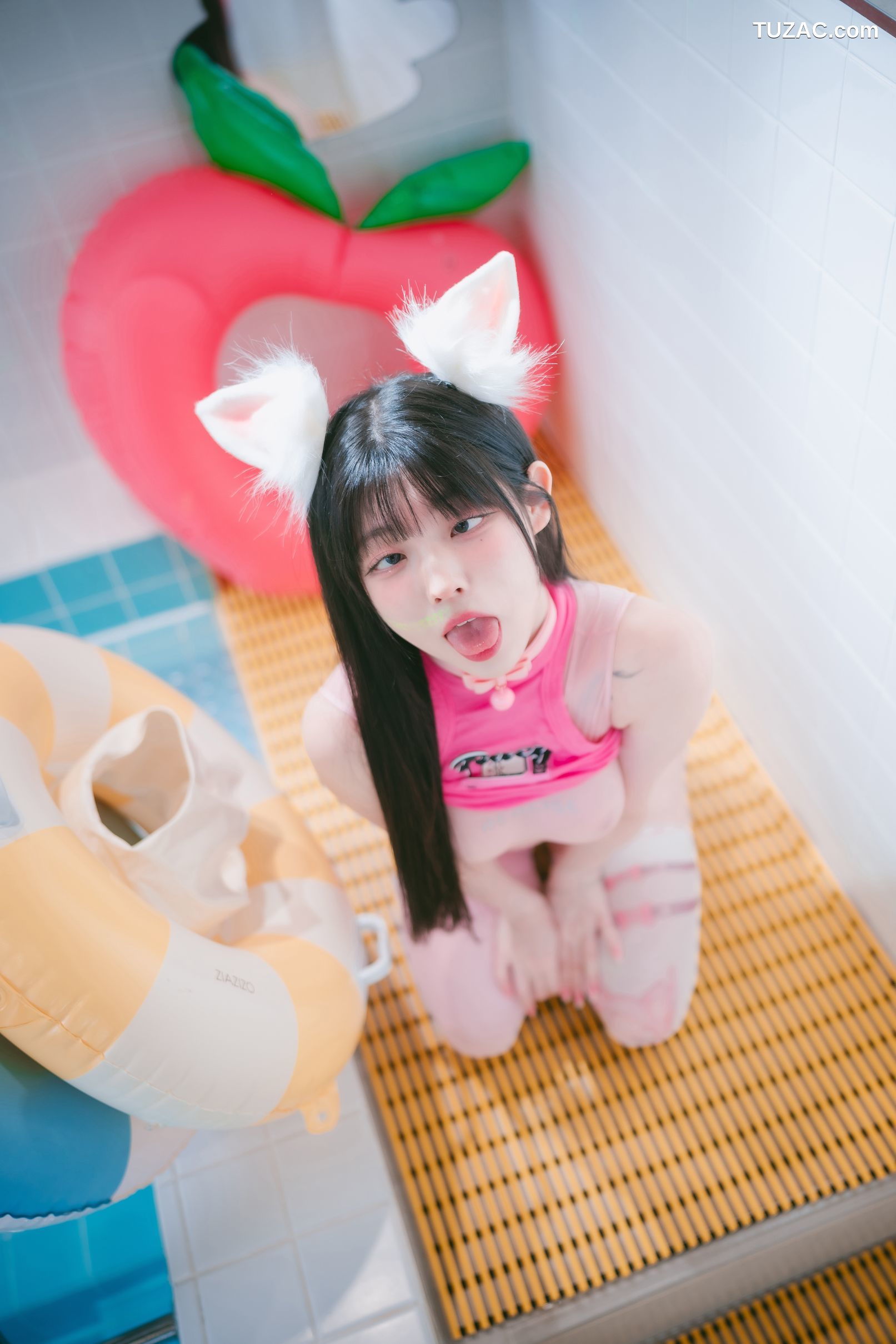 韩国美女-Yudi-粉兔子和黑猫-Pink-Bunny-Black-Cat-DJAWA-Photo