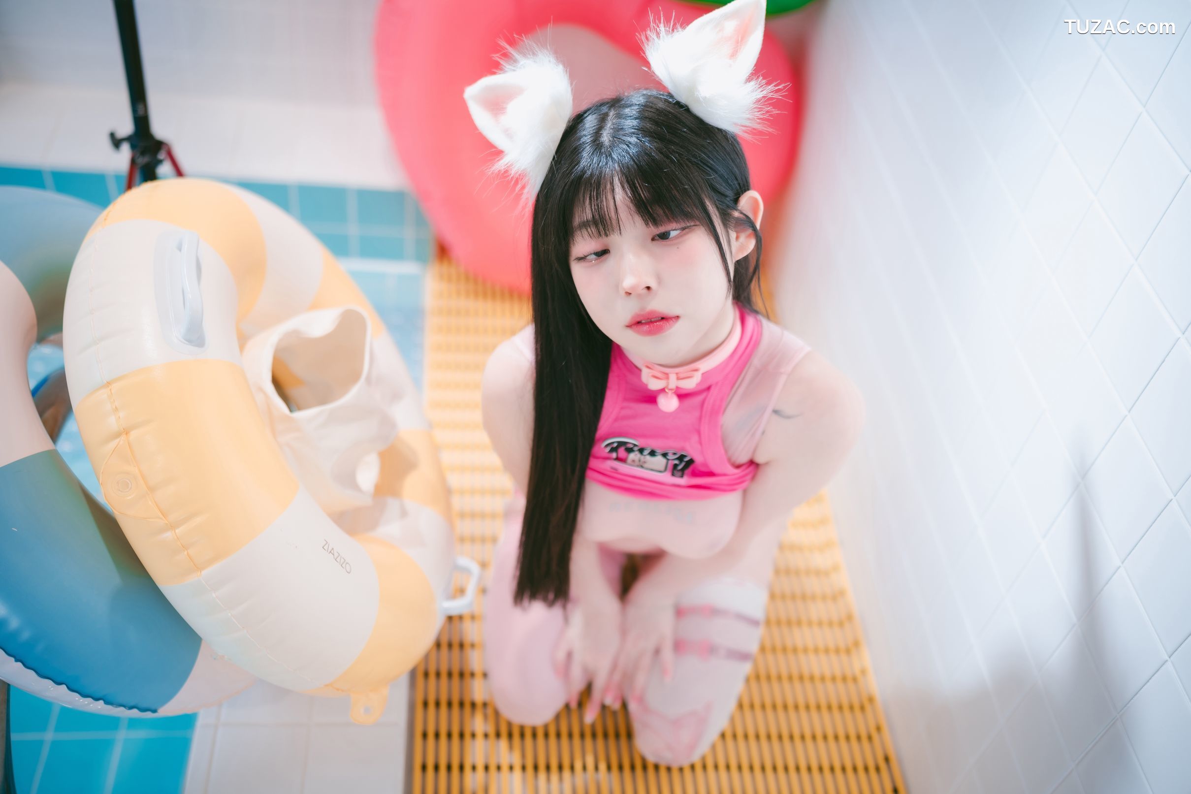 韩国美女-Yudi-粉兔子和黑猫-Pink-Bunny-Black-Cat-DJAWA-Photo