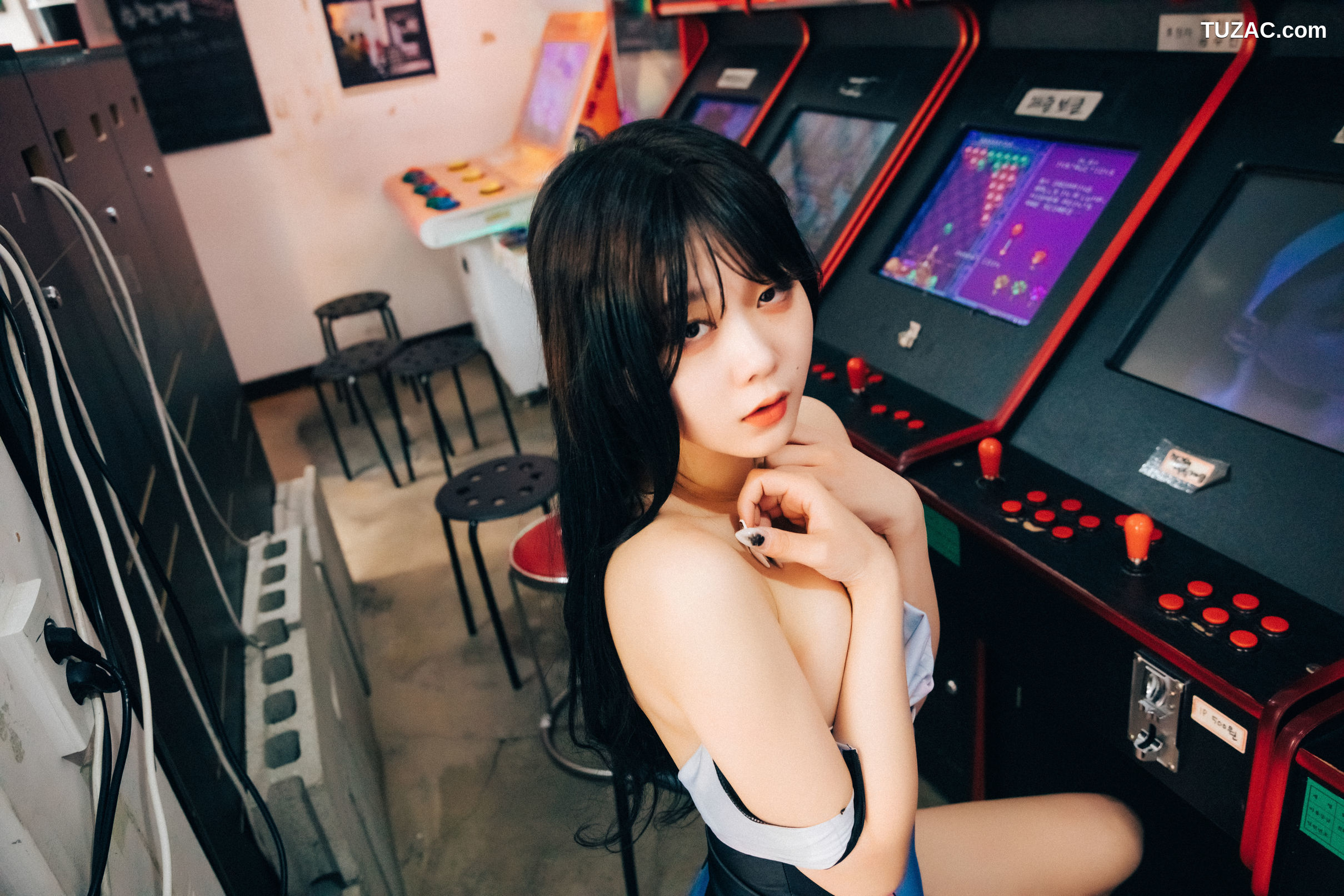 韩国美女-琪雅-Zia-街机游戏厅里的性感少女-Oraksil-Loozy