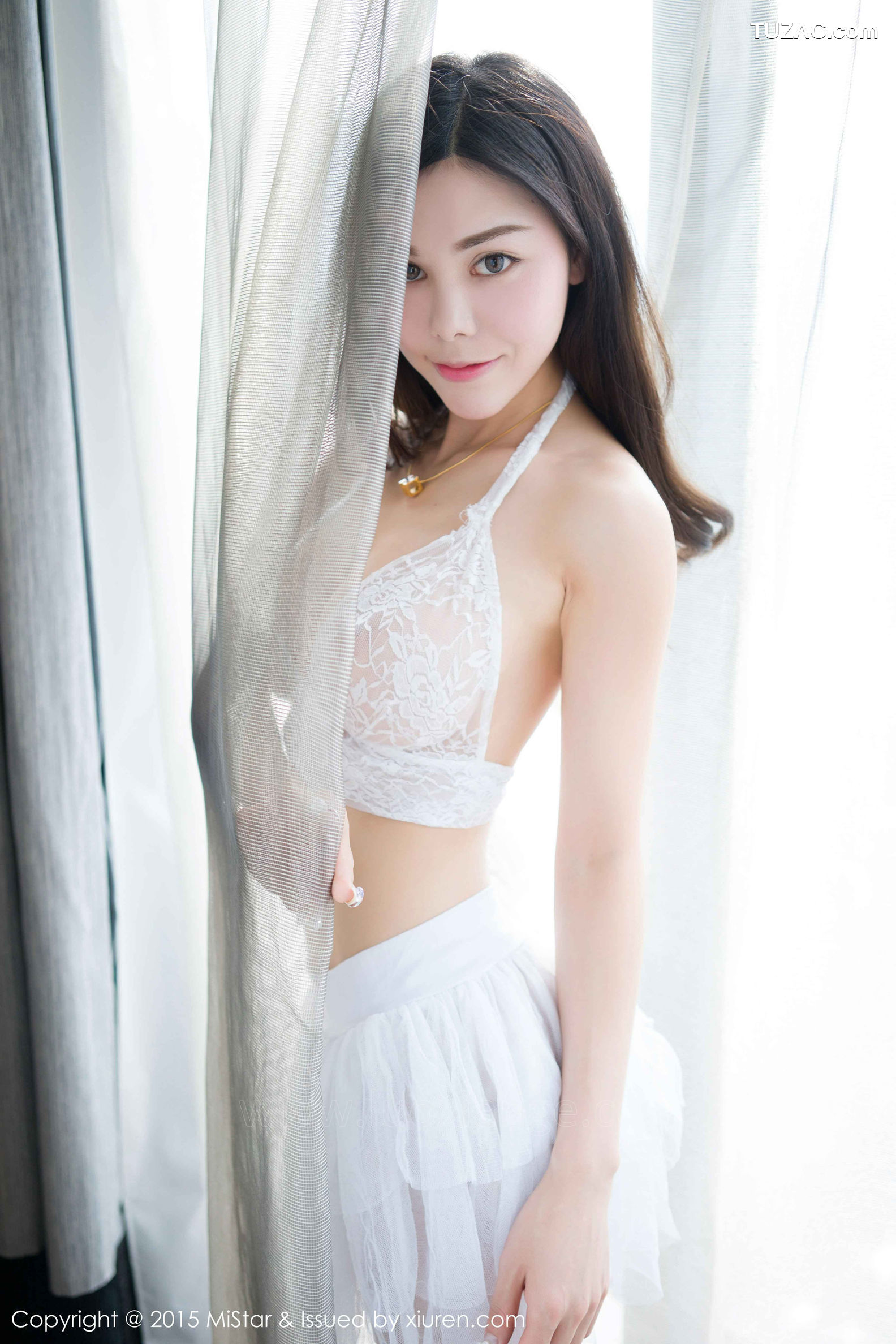 MiStar魅妍社-048-沈佳熹-《蕾丝婚纱-透视针织衫》-2015.12.06