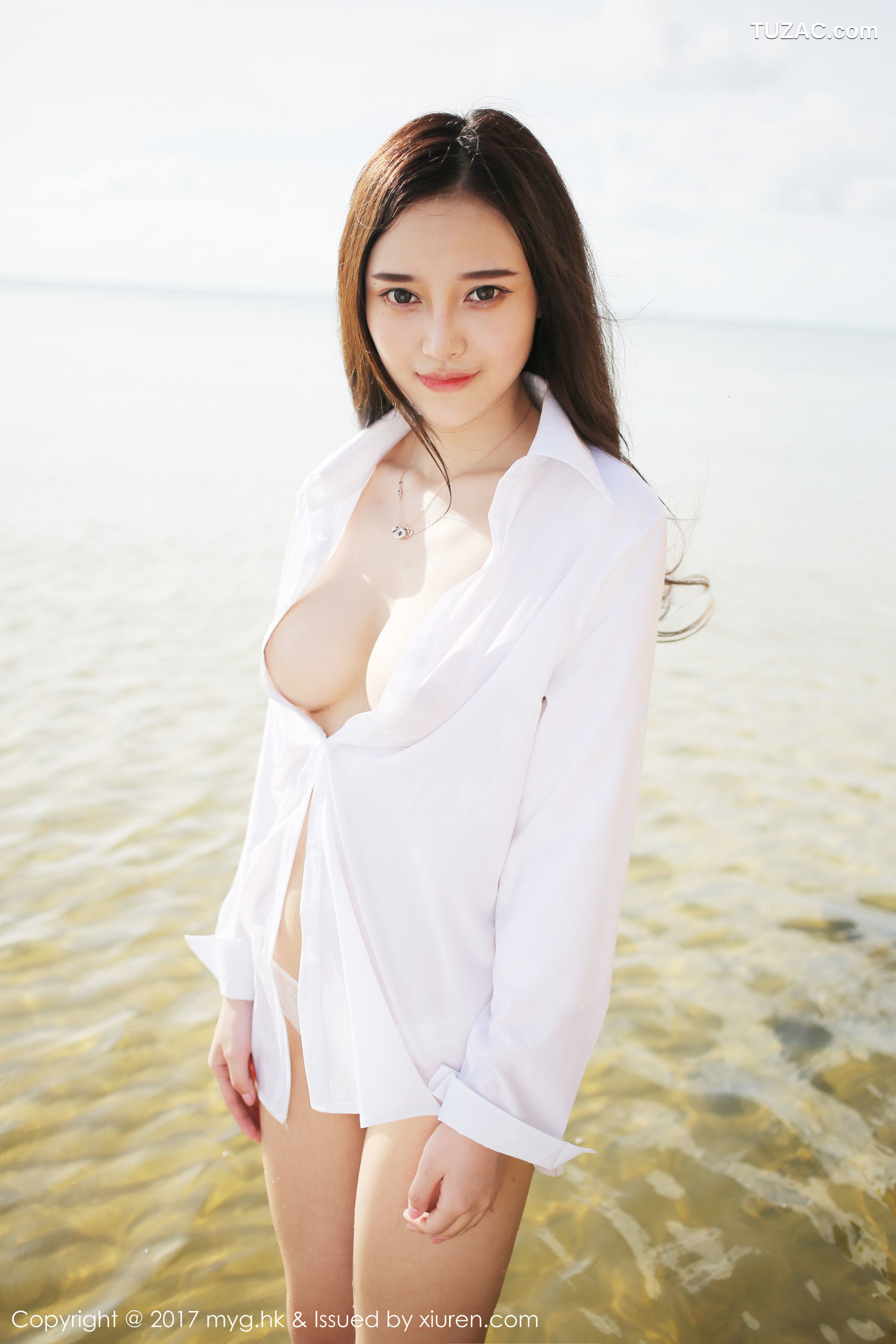 MyGirl美媛馆-259-唐琪儿-《海边白衬衫-短裙系列》-2017.08.14