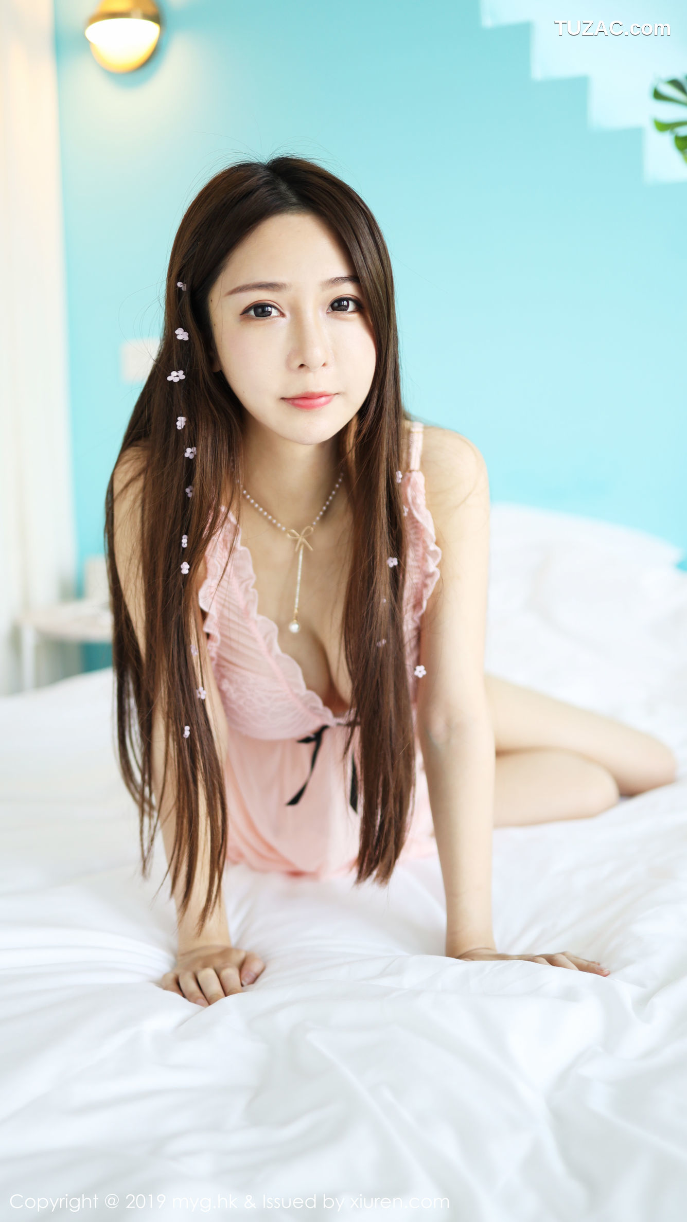 MyGirl美媛馆-399-张静燕-《粉色的蕾丝睡衣》-2019.10.28