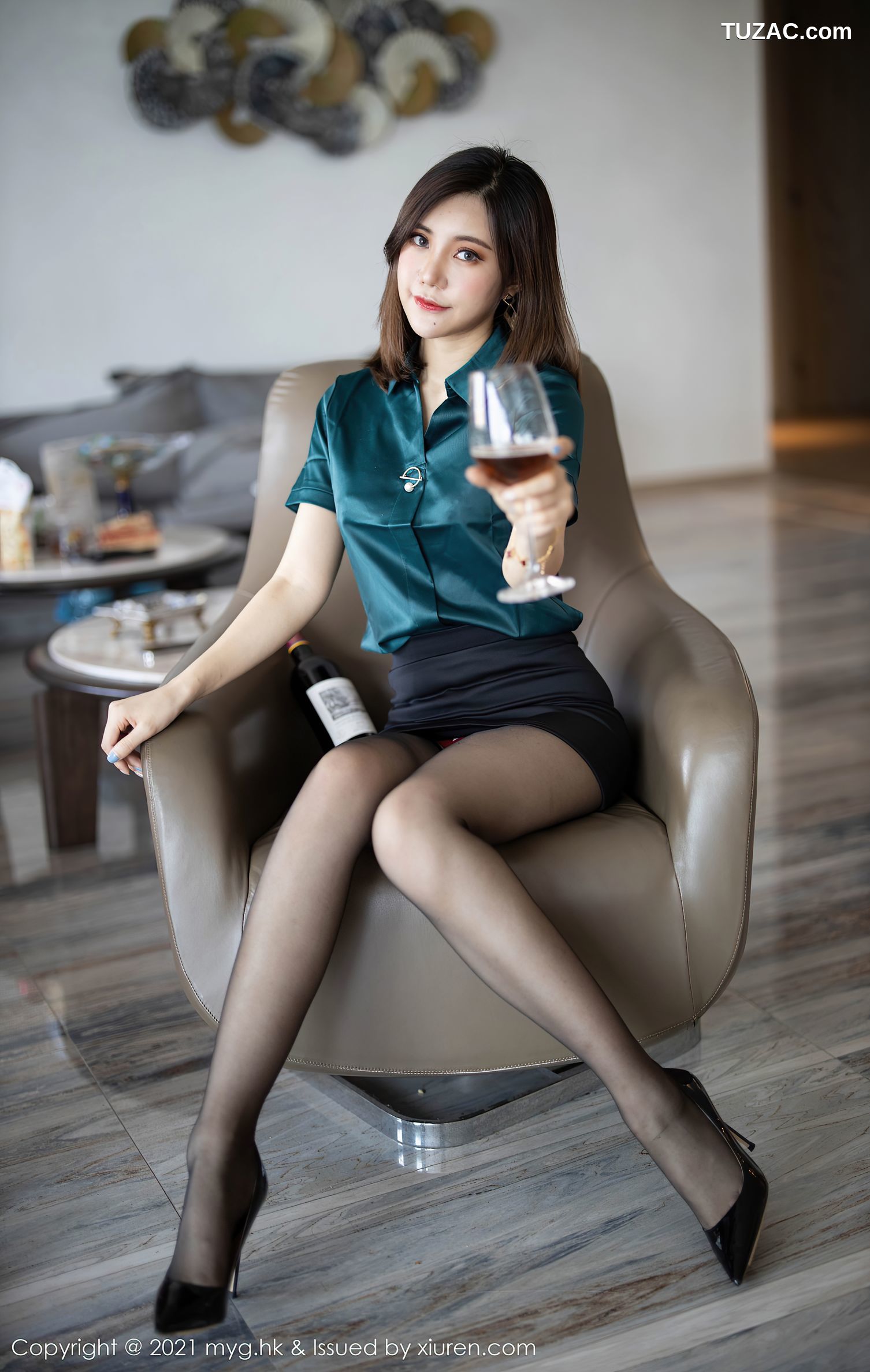 MyGirl美媛馆-516-绮里嘉-职场衬衫ol主题-黑丝诱惑-2021.04.29