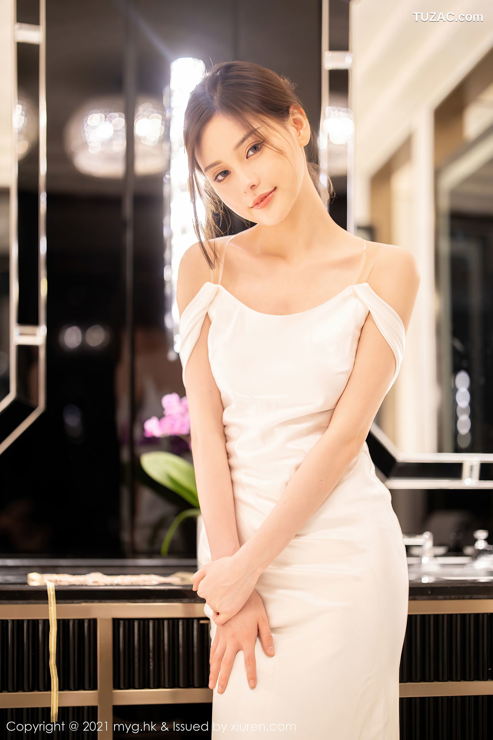 MyGirl美媛馆-552-小夕Juju-江浙沪旅拍白色新娘礼服肉丝-2021.07.09