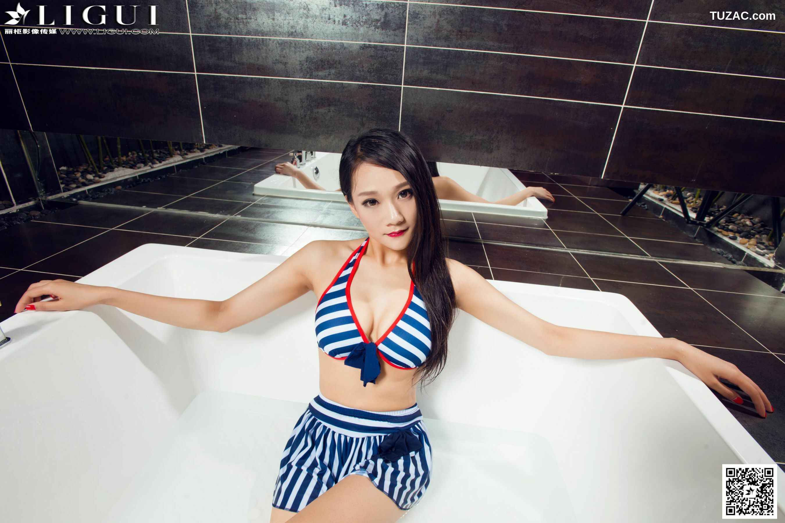 丽柜_ Model 小唐《浴室比基尼丝足高跟》美腿玉足写真图片[47P]
