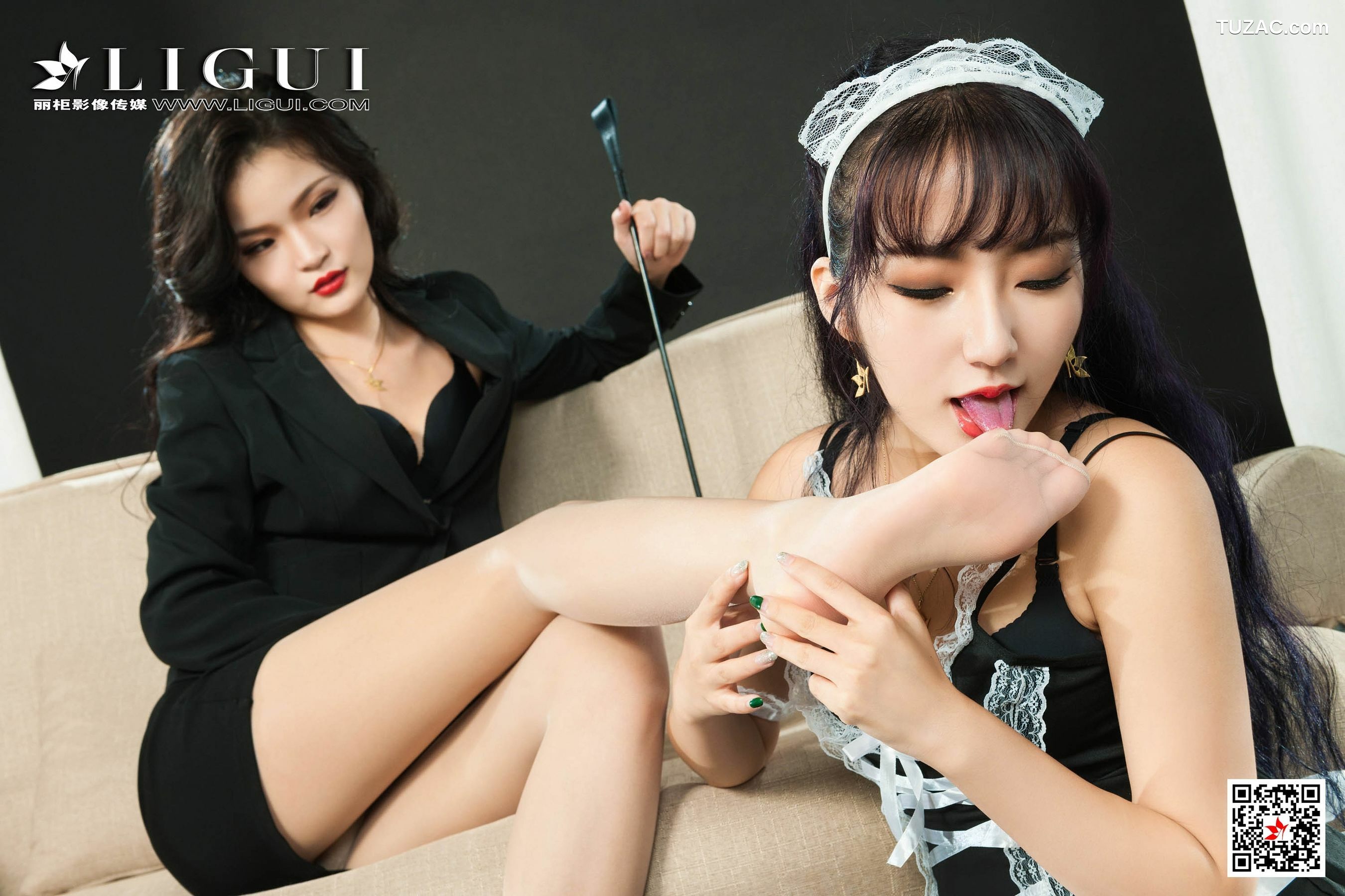 丽柜_ 苏黎&amp;amp;汐汐 《制服丝足调教》 写真集[88P]