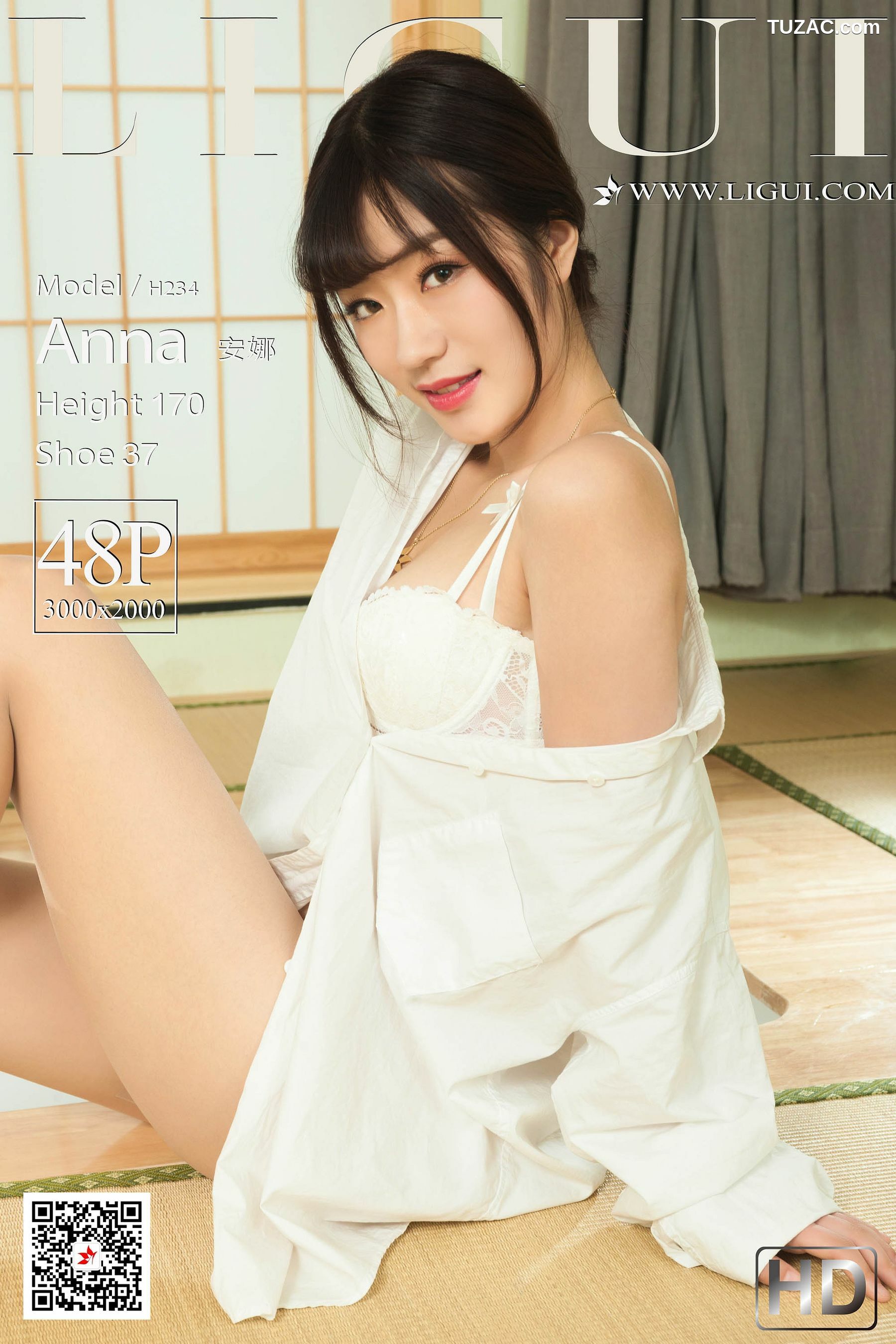 丽柜_Model 安娜《浴室白衬衫丝足》 写真集[49P]