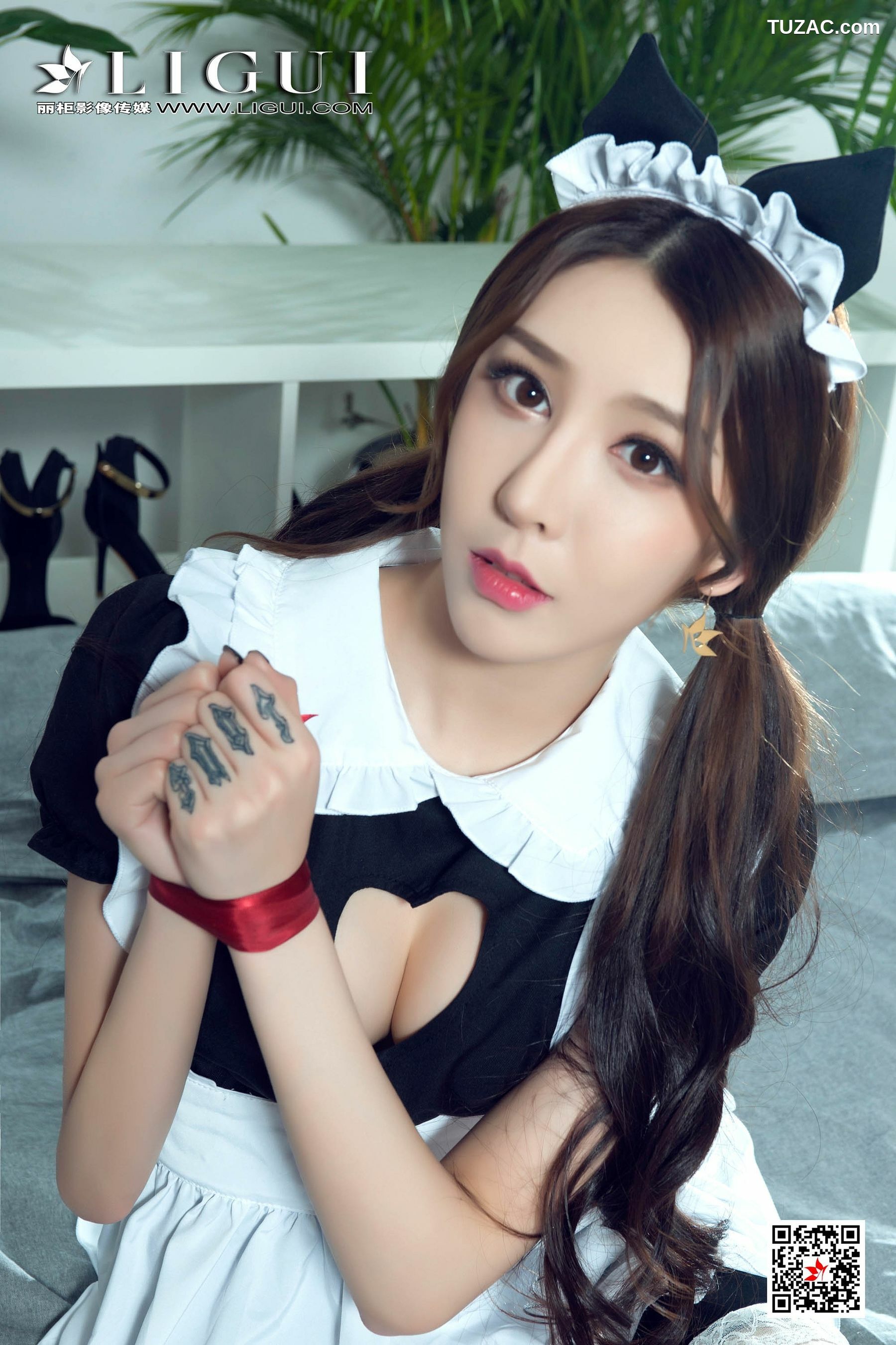 丽柜_腿模兔子《女仆绳艺》 网络丽人 写真集[113P]