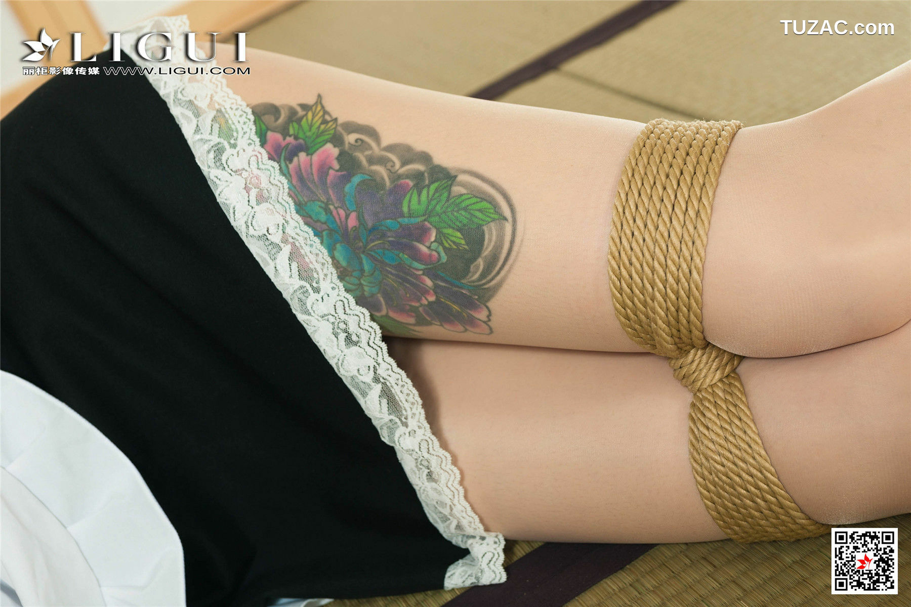 丽柜_腿模甜甜《女仆绳艺丝足》 写真集[94P]