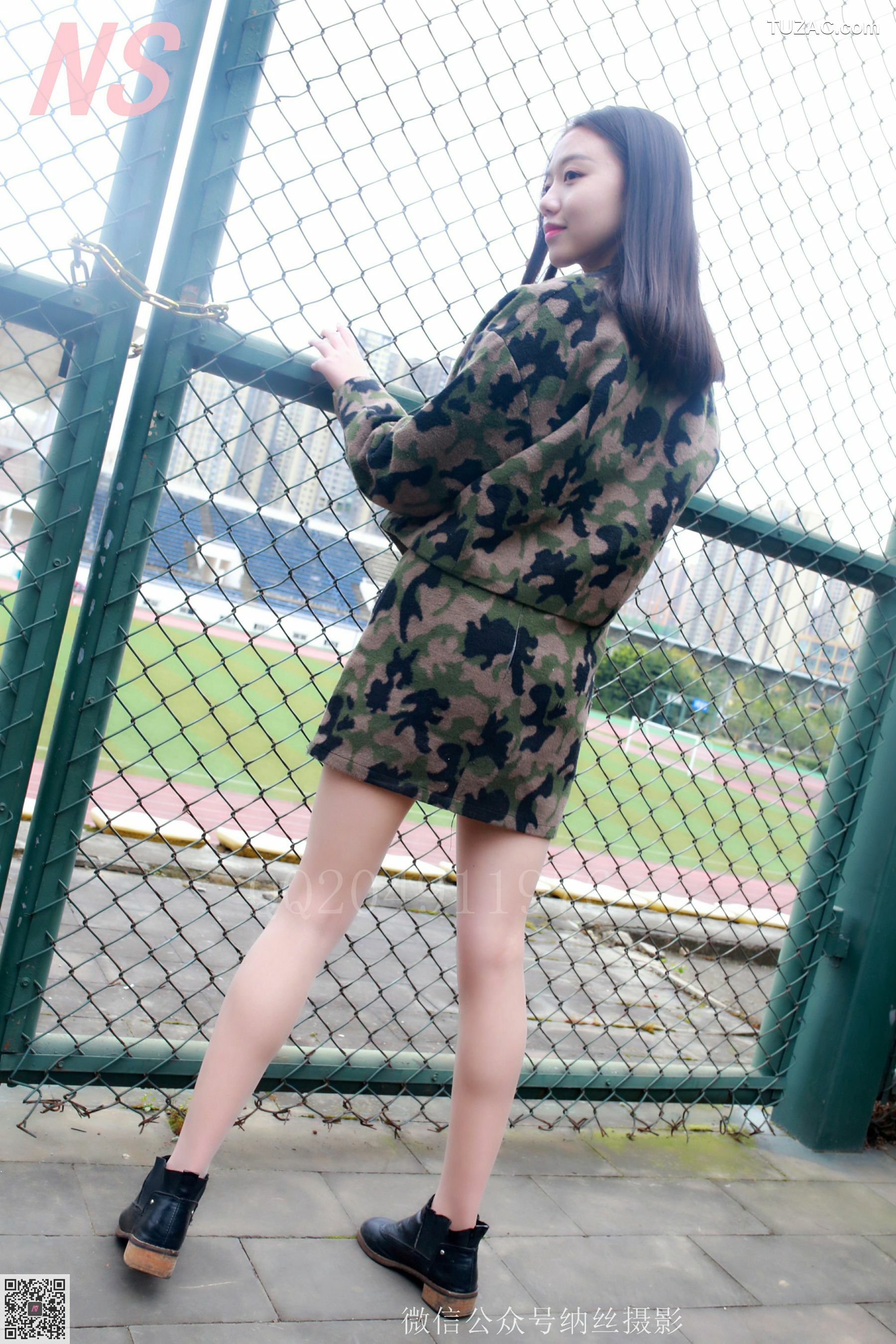 纳丝摄影_微微《迷彩少女户外肉丝》 NO.095 写真集[89P]