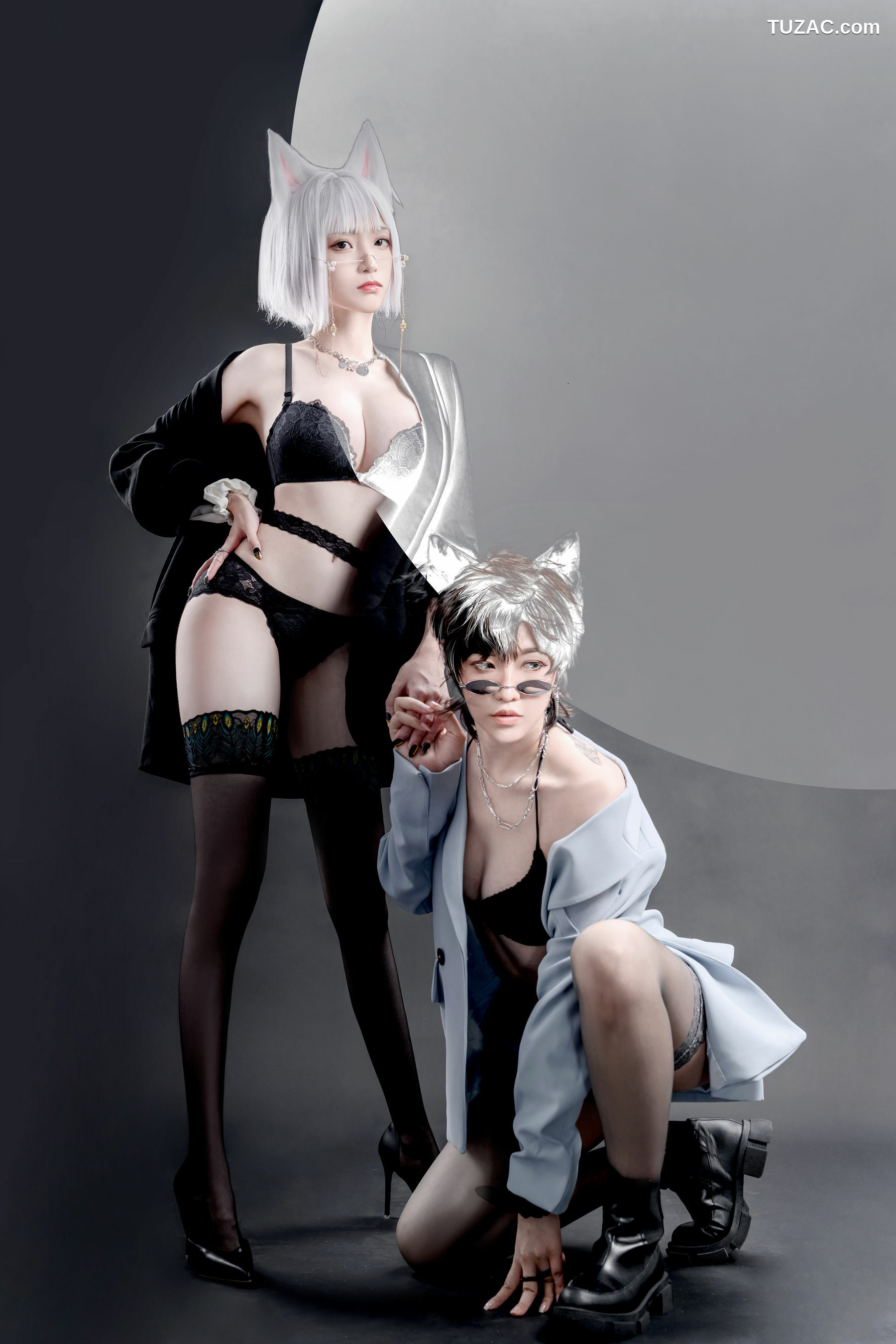 网络美女_长腿Coser青青子Js&amp;李翎 - 狐狸和狼