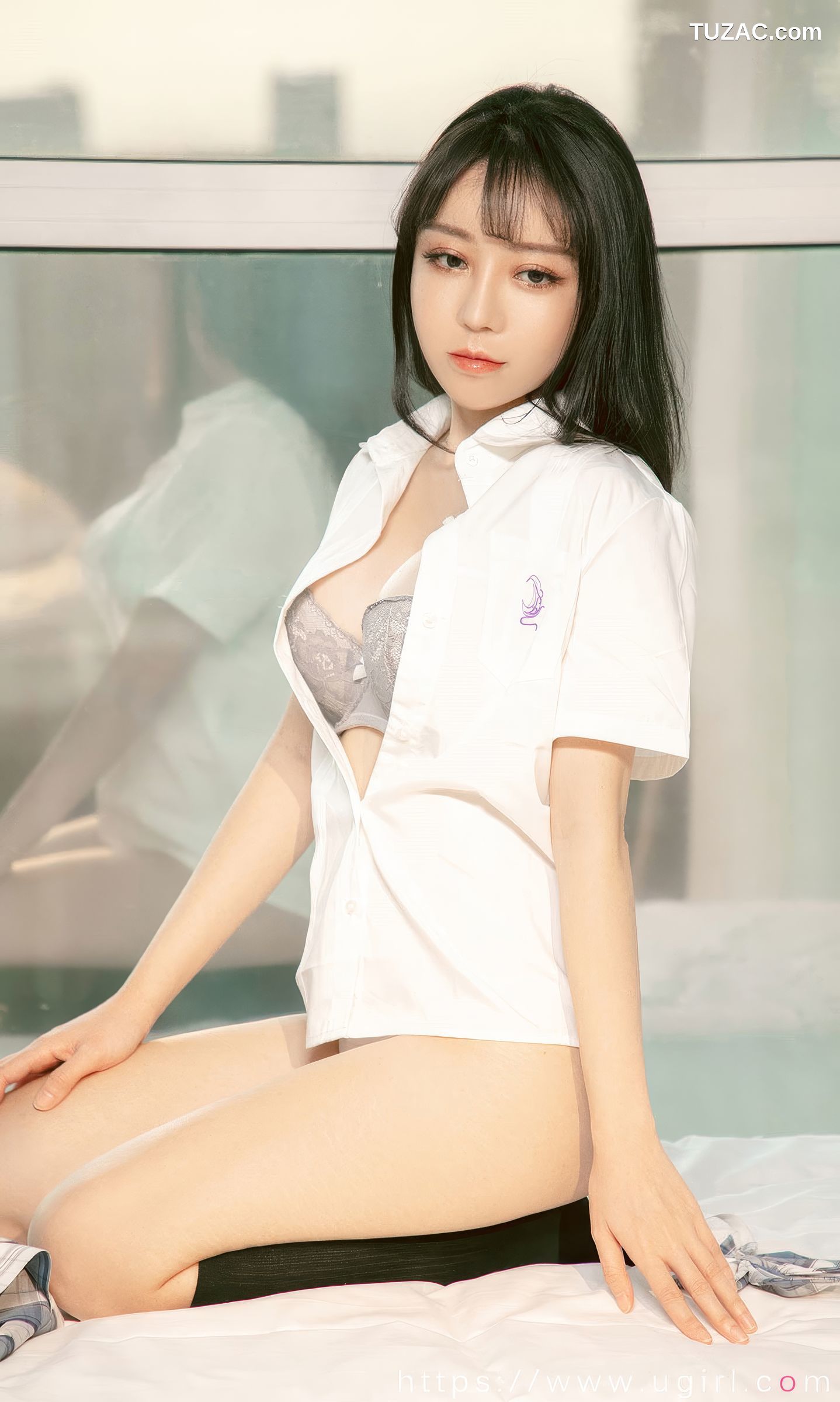 UGirlsApp尤果圈爱尤物-2929-白亦ADA-《香色格子裙》-2024.08.23
