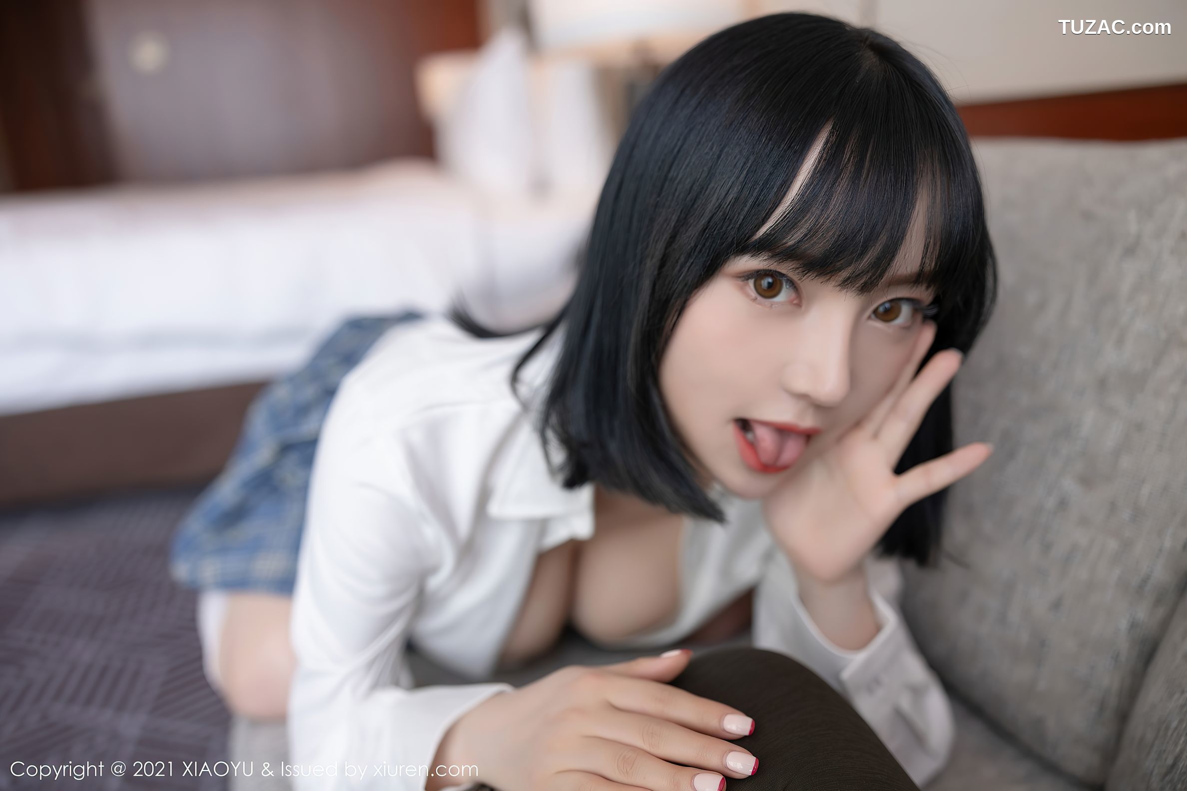 XiaoYu语画界-508-豆瓣酱-制服粉色内裤-2021.04.14