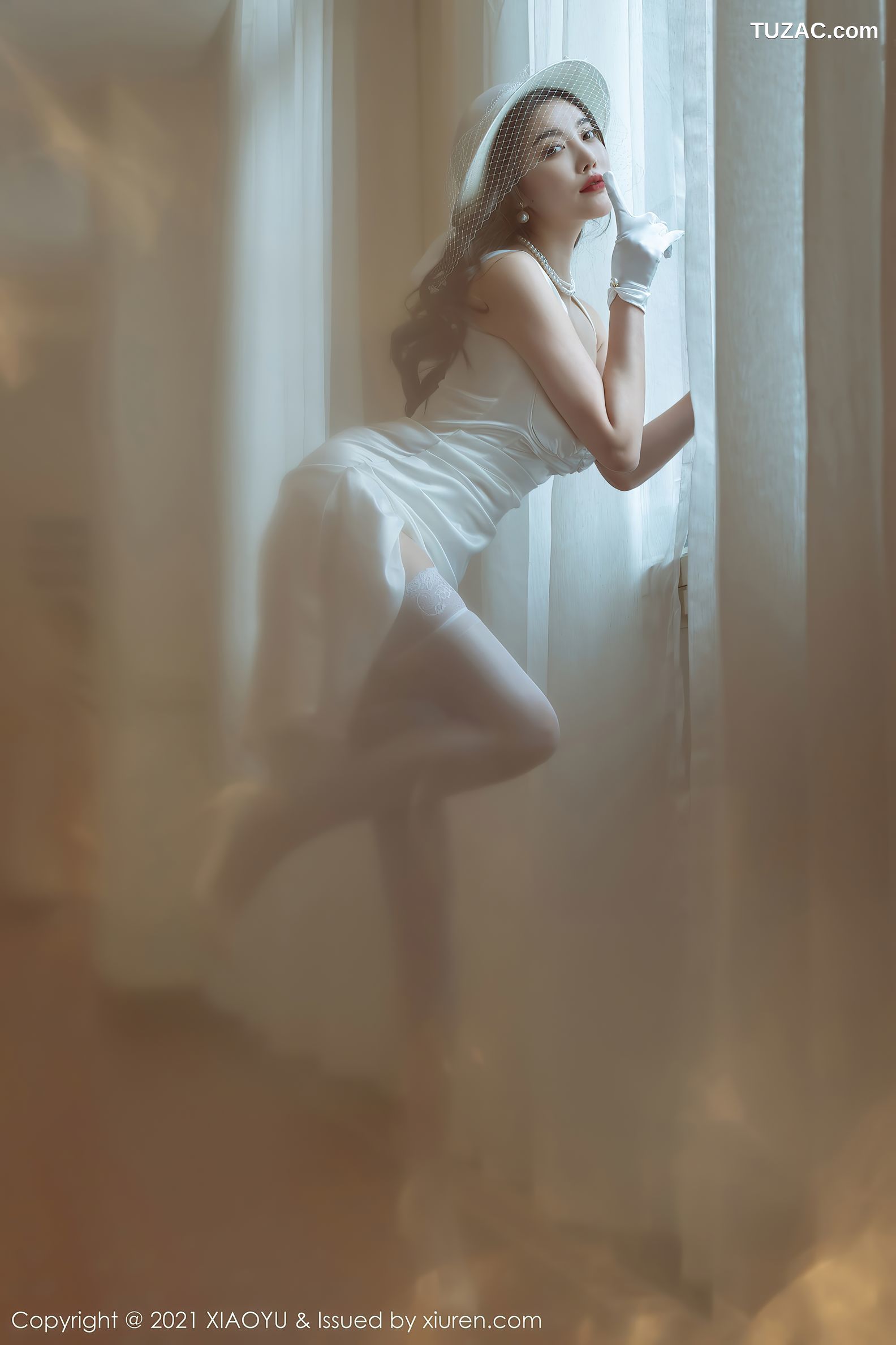 XiaoYu语画界-587-杨晨晨-白月光与朱砂痣主题蕾丝吊带袜-2021.08.06