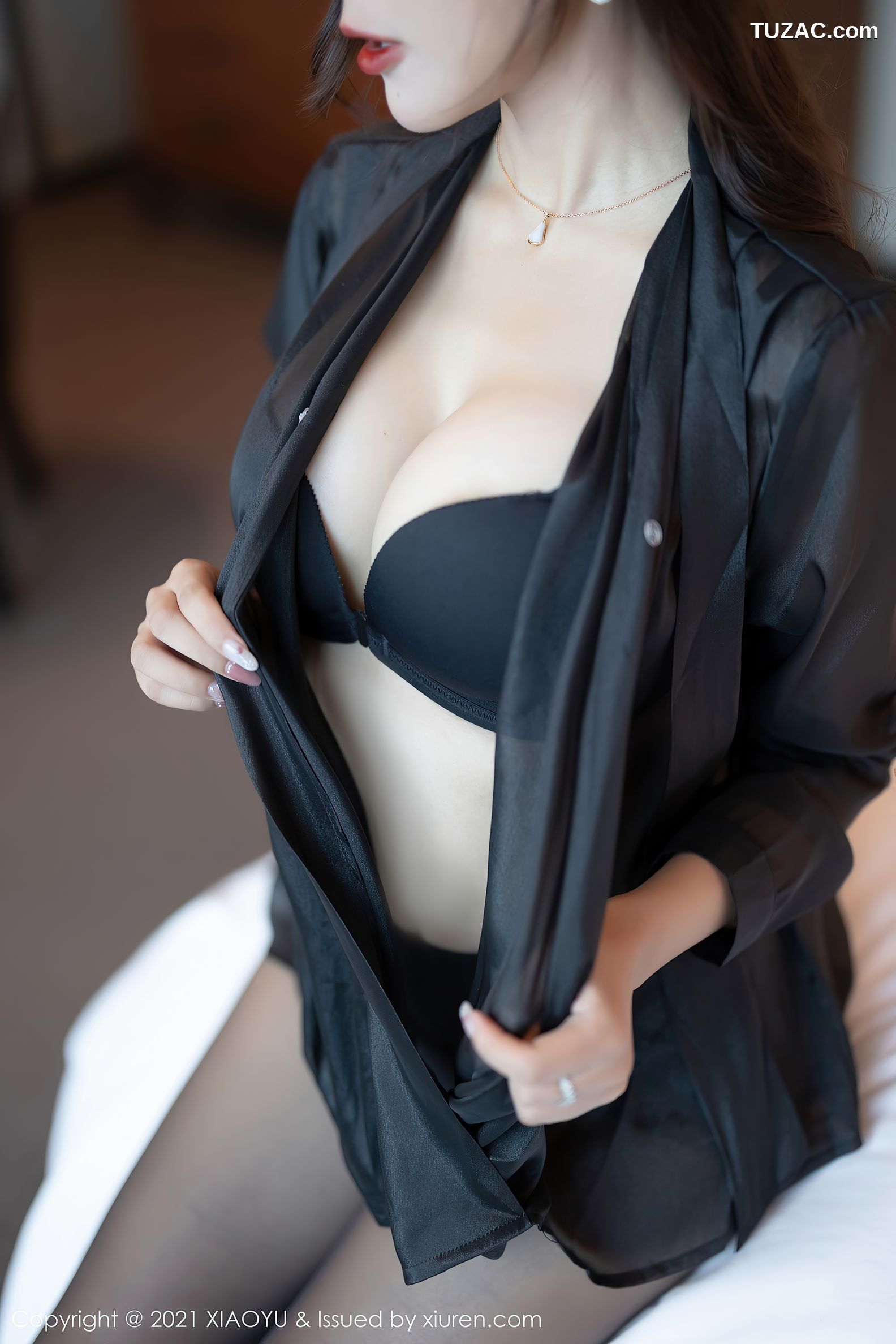 XiaoYu语画界-632-王馨瑶Yanni-典雅都市OL主题黑色内衣黑丝-2021.10.14
