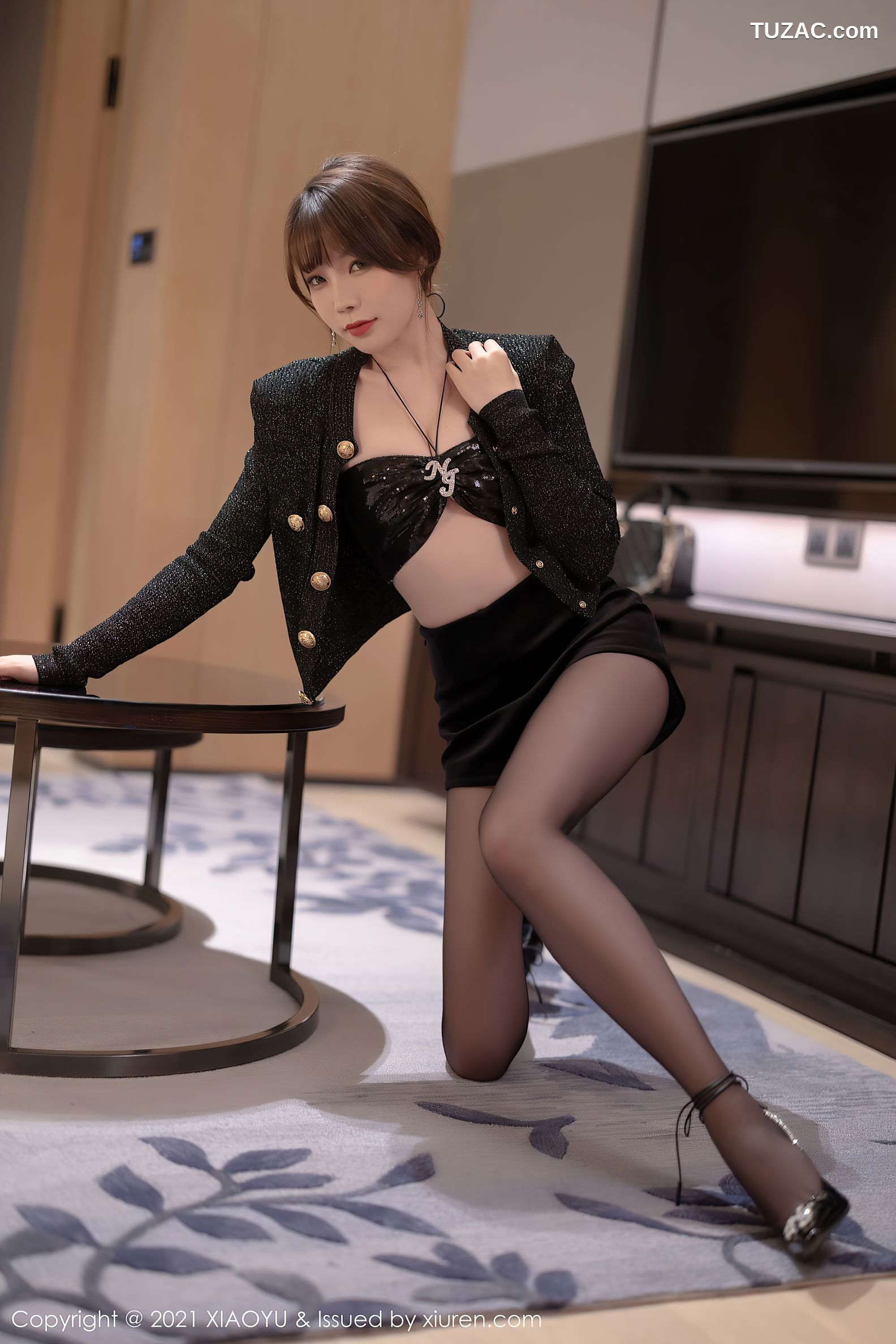 XiaoYu语画界-674-芝芝Booty-床上蕾丝内衣黑丝-2021.12.13