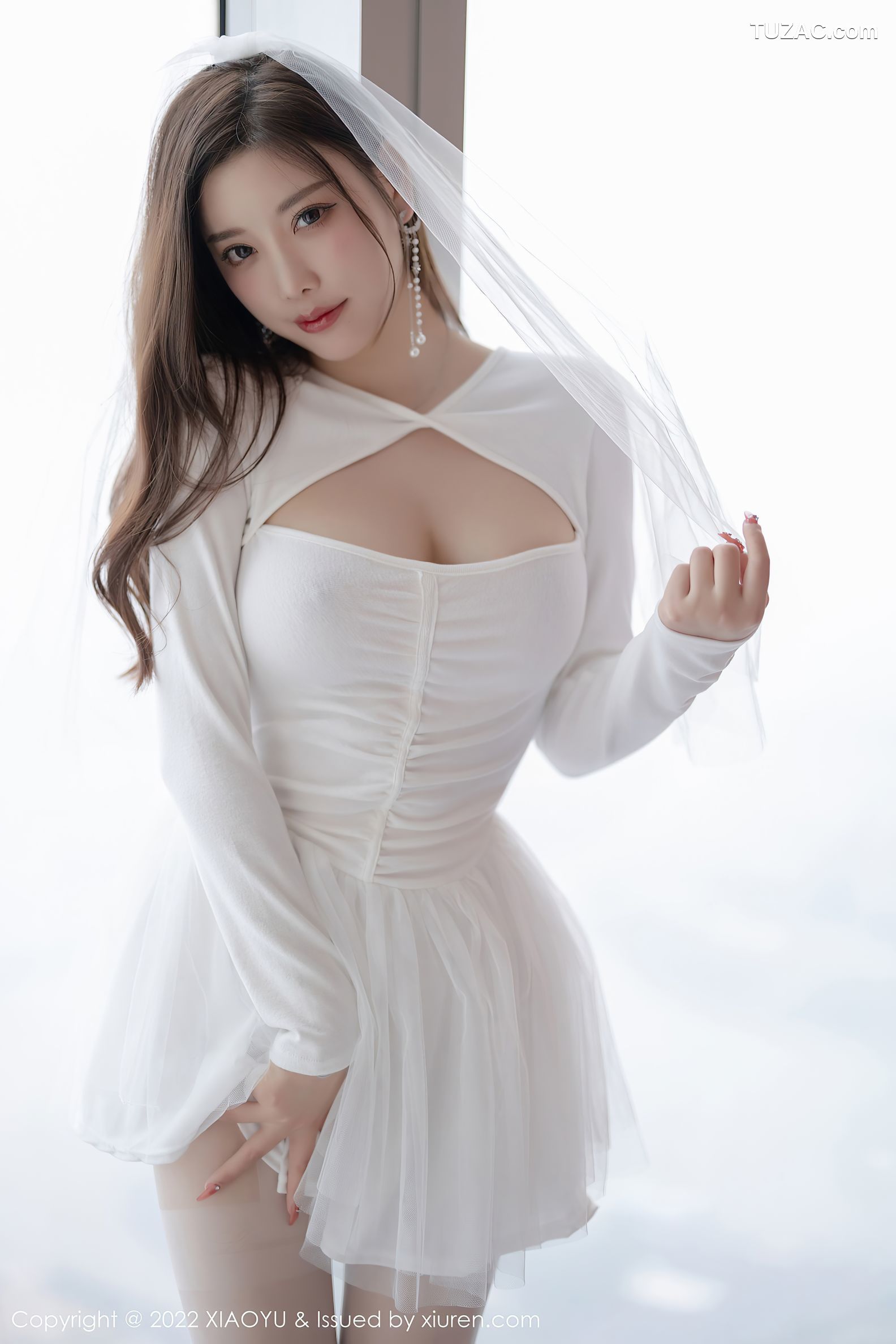 XiaoYu语画界-739-杨晨晨Yome-性感白色婚纱白丝袜-2022.03.18