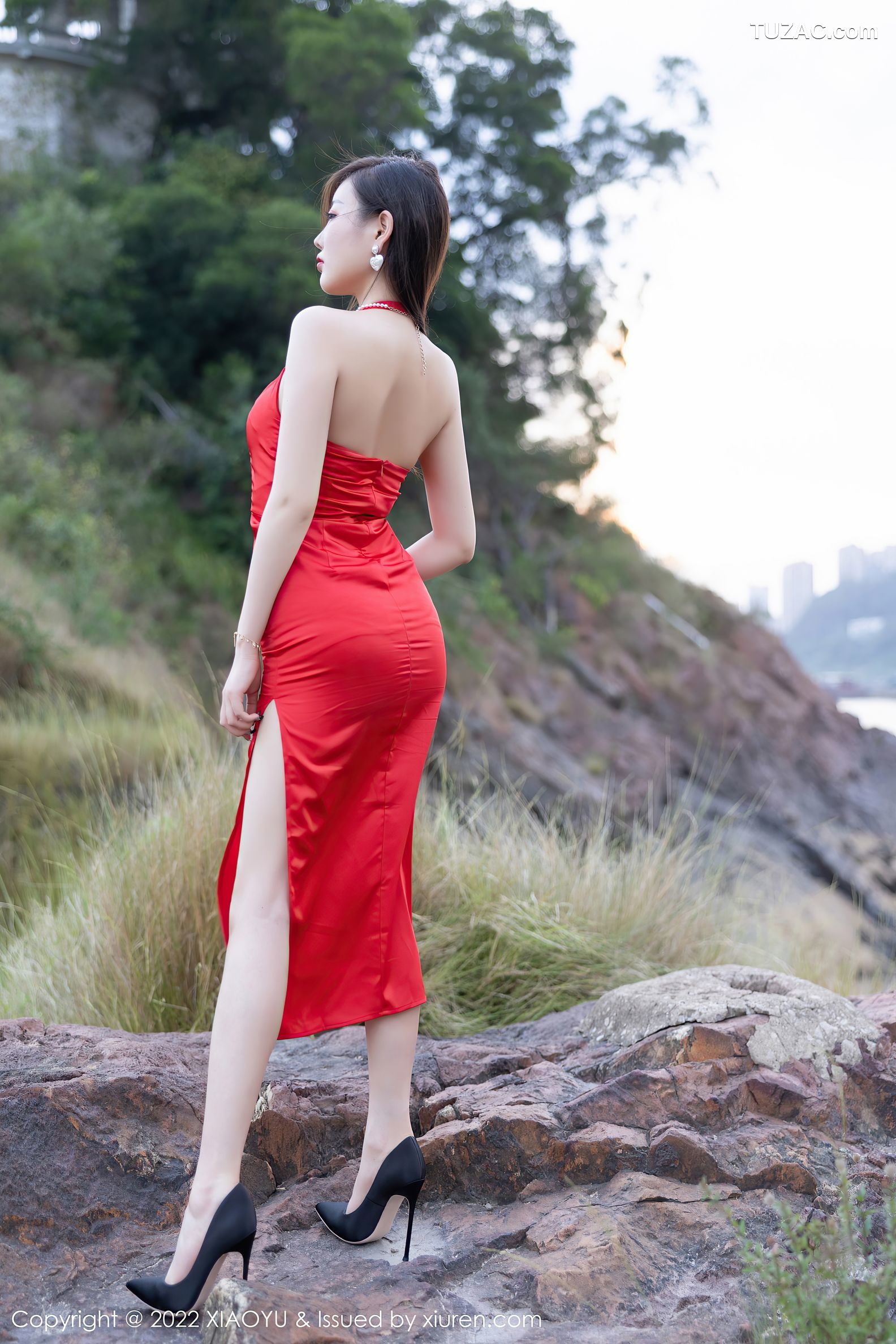 XiaoYu语画界-745-杨晨晨-丽江心愿旅拍红色蕾丝内衣-2022.03.28