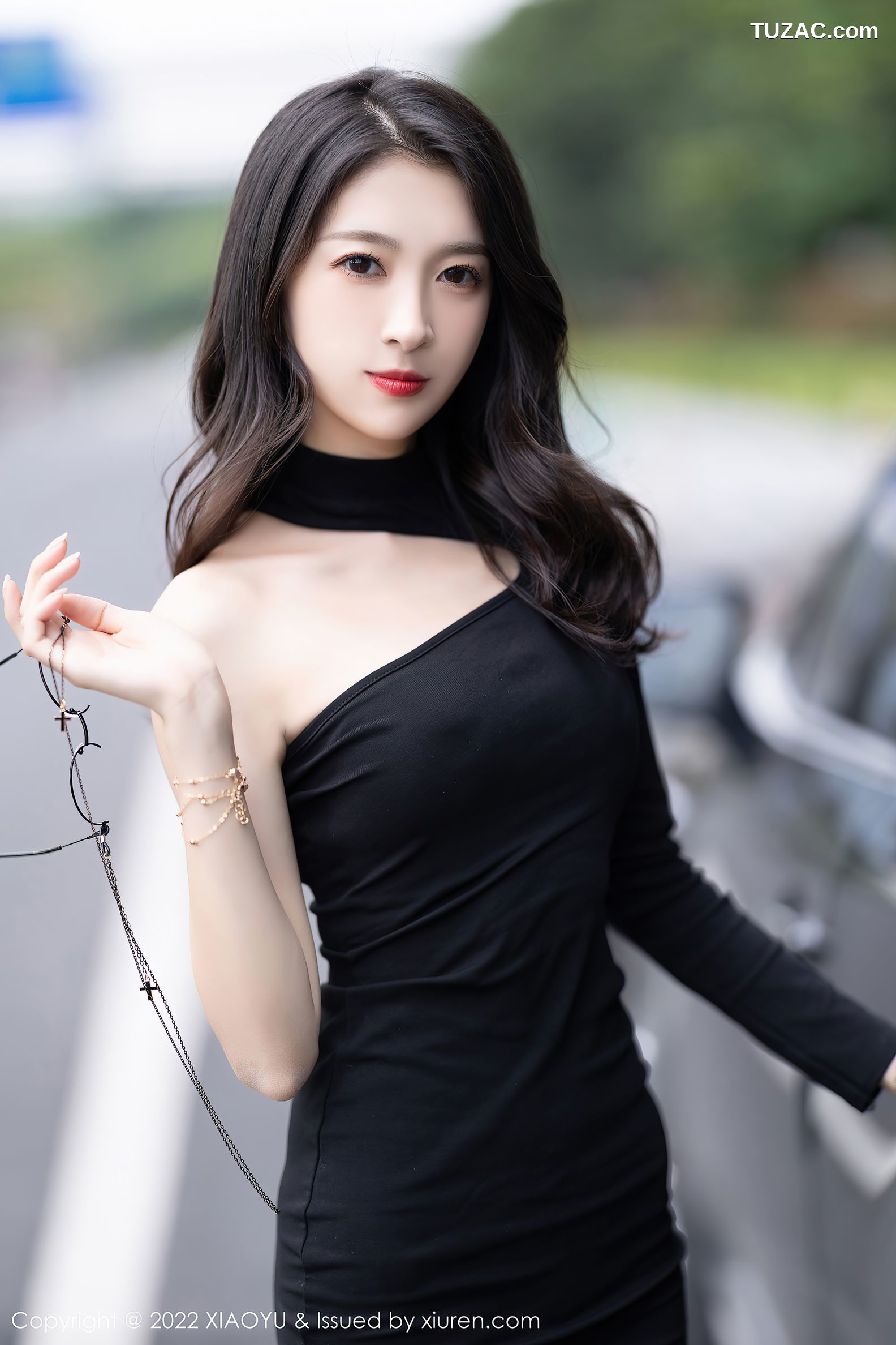 XiaoYu语画界-784-林乐一-性感黑色服饰红内衣黑丝-2022.05.24