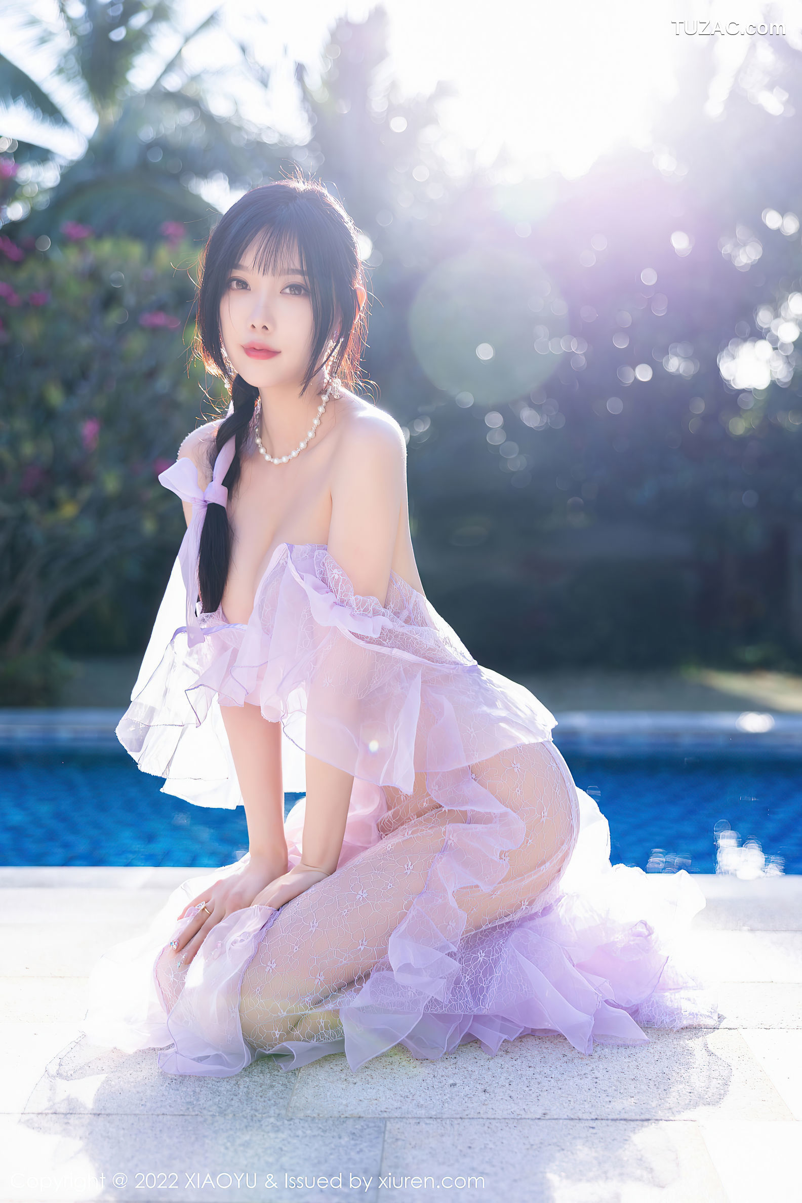 XiaoYu语画界-816-杨晨晨Yome-海南旅拍户外泳池轻透长裙-2022.07.08