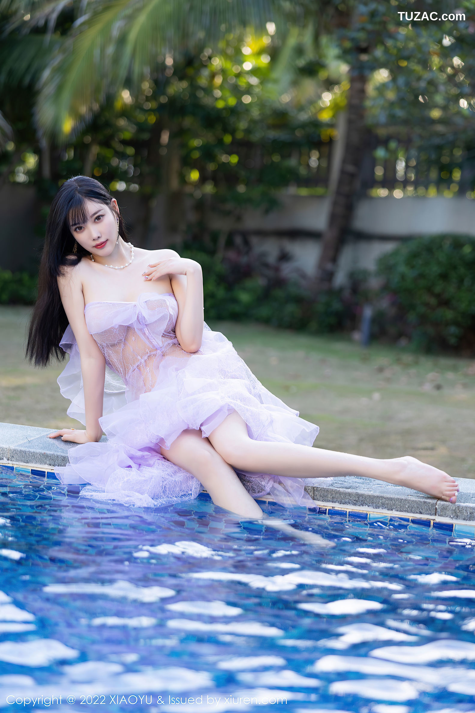 XiaoYu语画界-816-杨晨晨Yome-海南旅拍户外泳池轻透长裙-2022.07.08