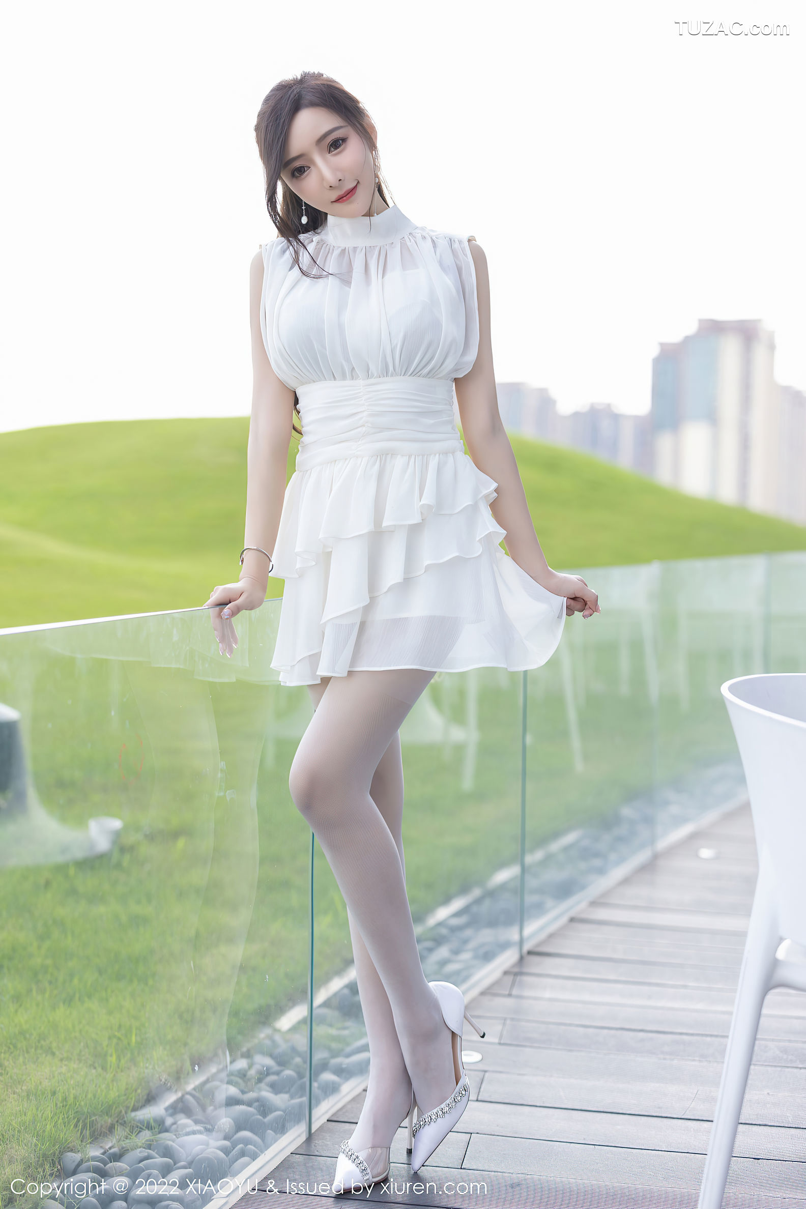 XiaoYu语画界-822-王馨瑶Yanni-白色连衣裙白丝蕾丝内衣-2022.07.18